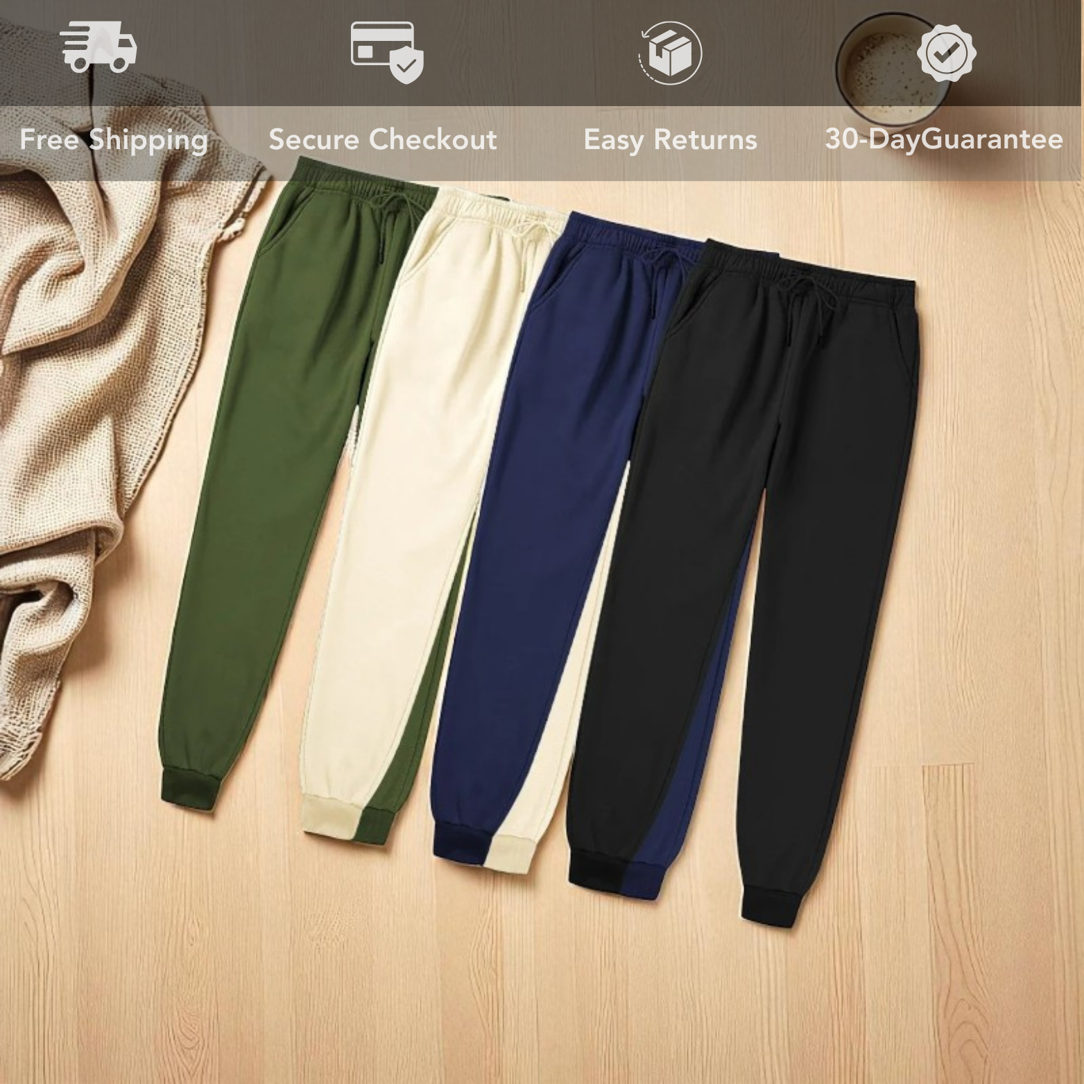 Men’s Fleece Jogger Pants Color Options – The Crew