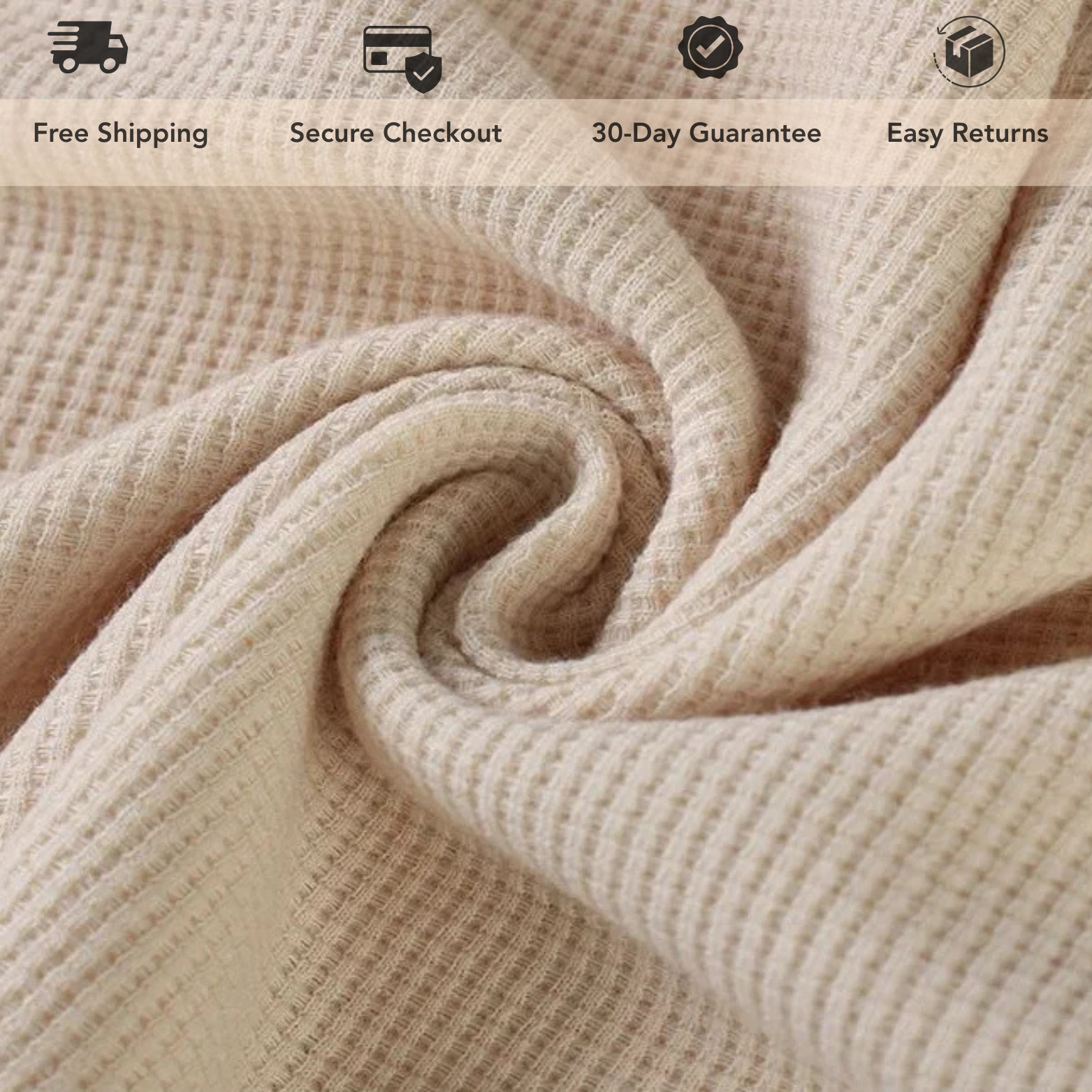 Waffle fabric breathable texture close up – The Crew
