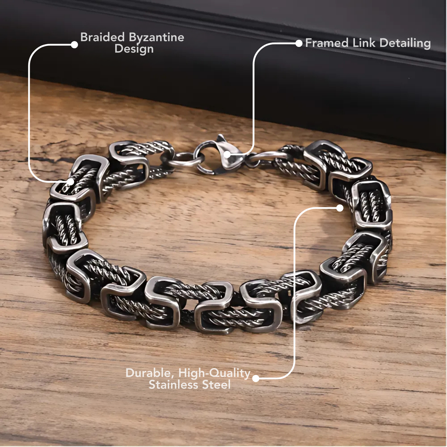 Men's Imperium Byzantine Stainless Steel Bracelet