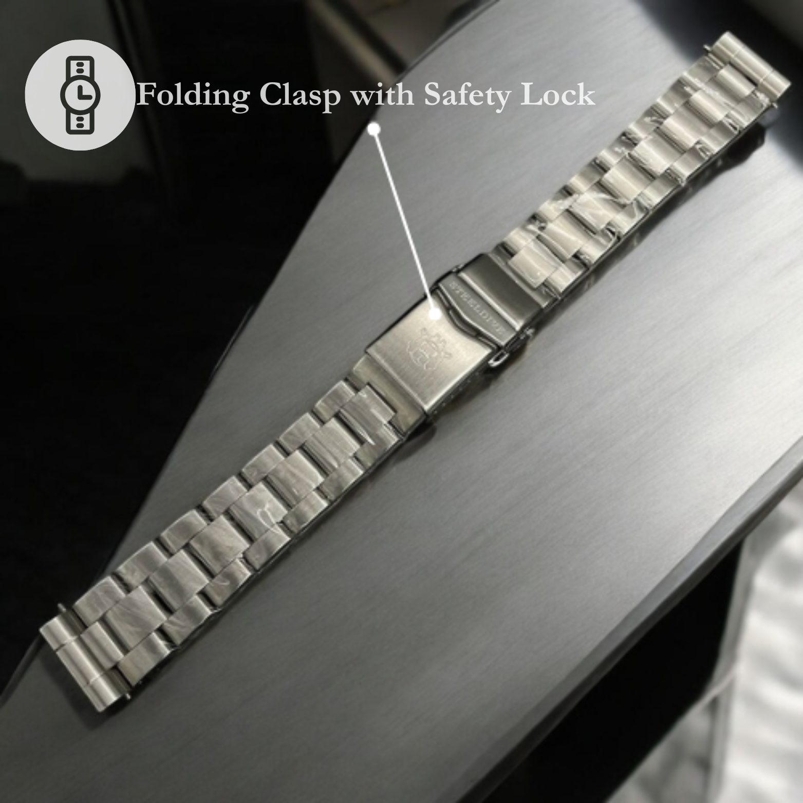 STEELDIVE SD1970 Stainless Steel Bracelet Detail – The Crew