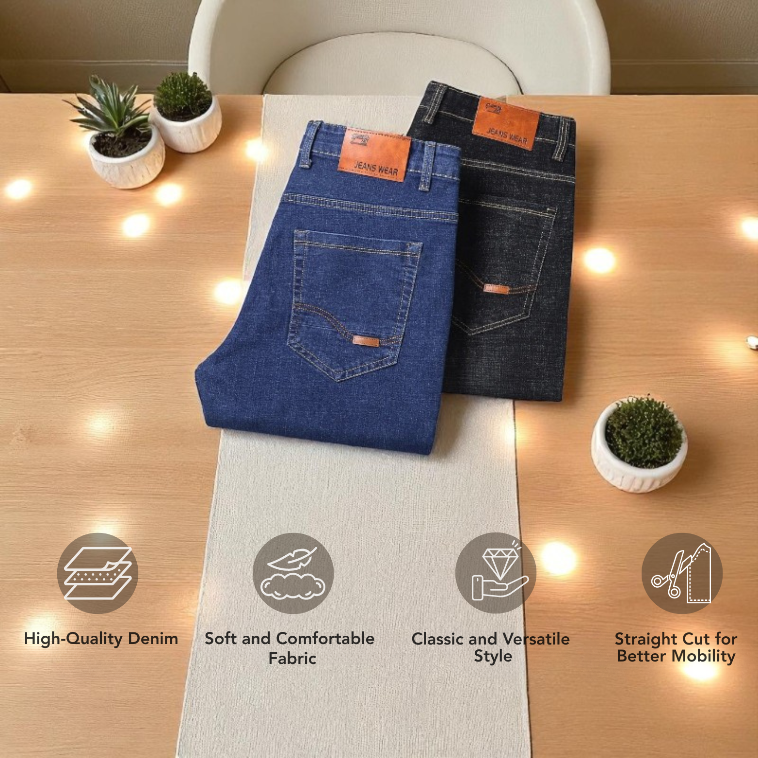 Men slim fit jeans details – The Crew