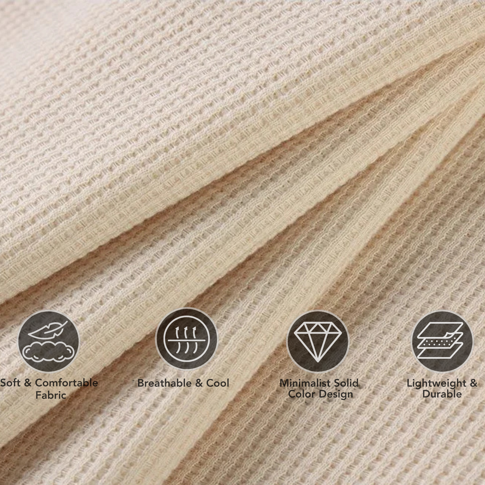 Men summer waffle set fabric stretch detail – The Crew