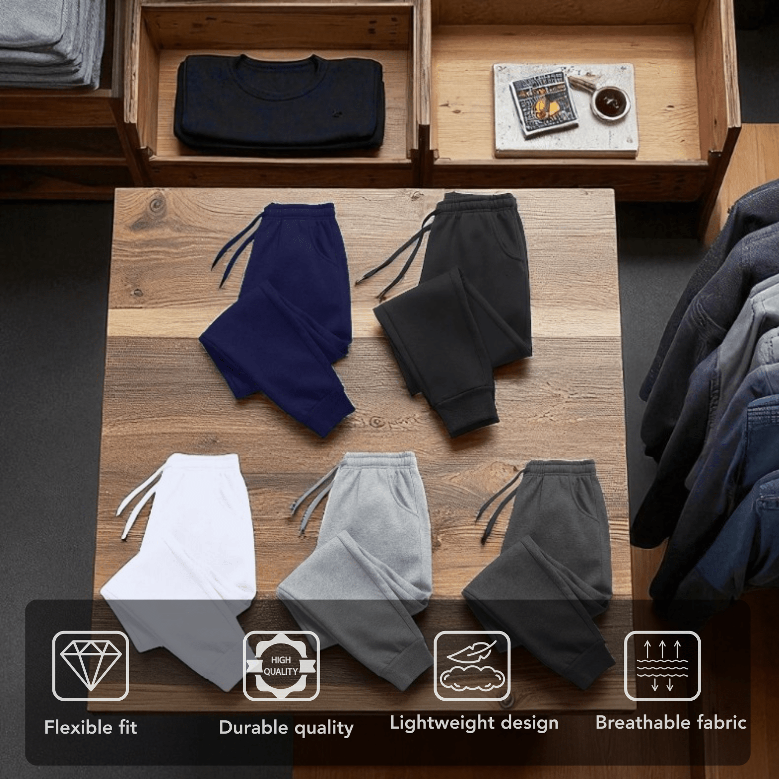 Men’s Casual Jogger Pants – Relaxed Everyday Comfort - The Crew