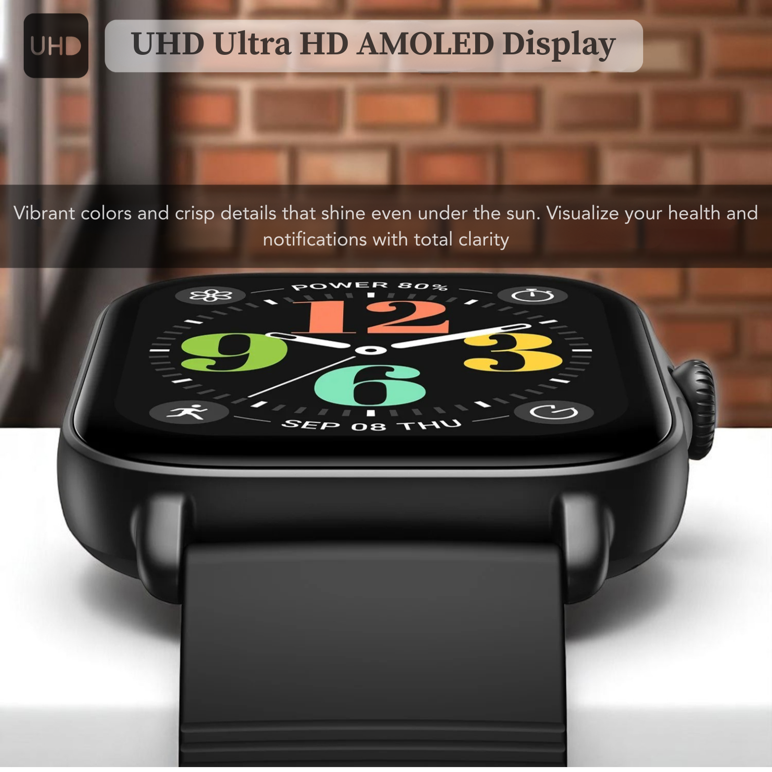 Amazfit GTS 4 Mini smartwatch brick background – The Crew