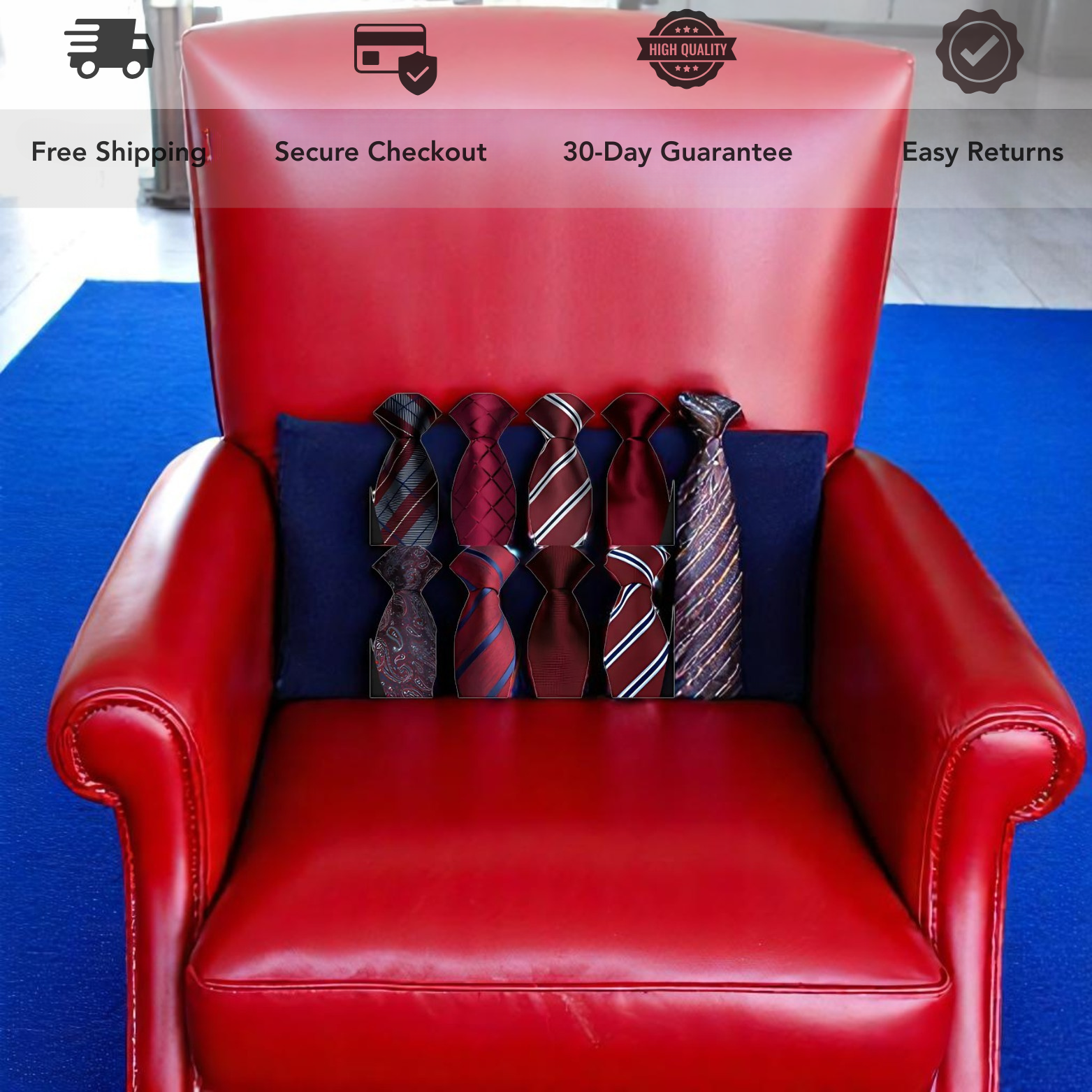 Men’s Red Tie Packaging Gift Set – The Crew