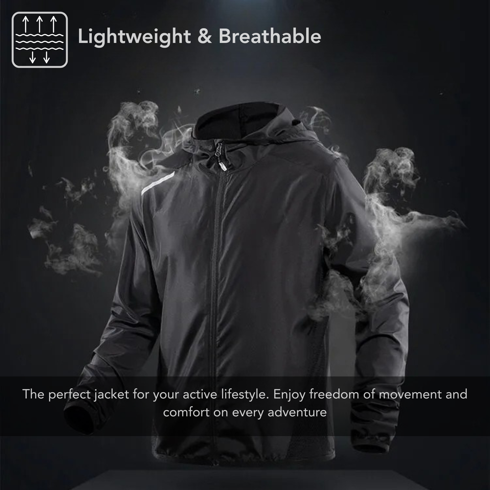 Men’s Lightweight Sunproof Rain Jacket Promo Shot – The Crew