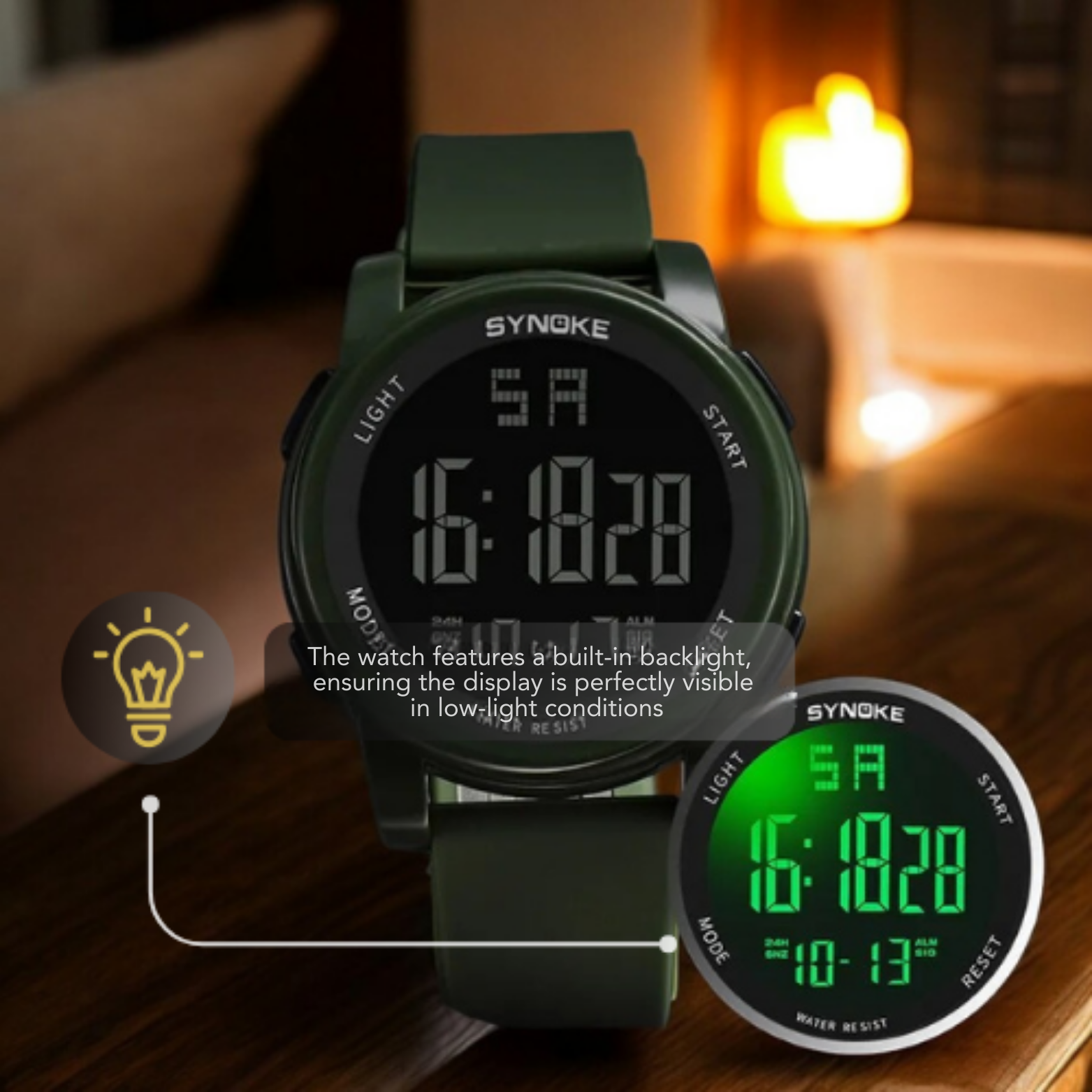 SYNOKE Digital Sports Watch Night Luminous Mode – The Crew