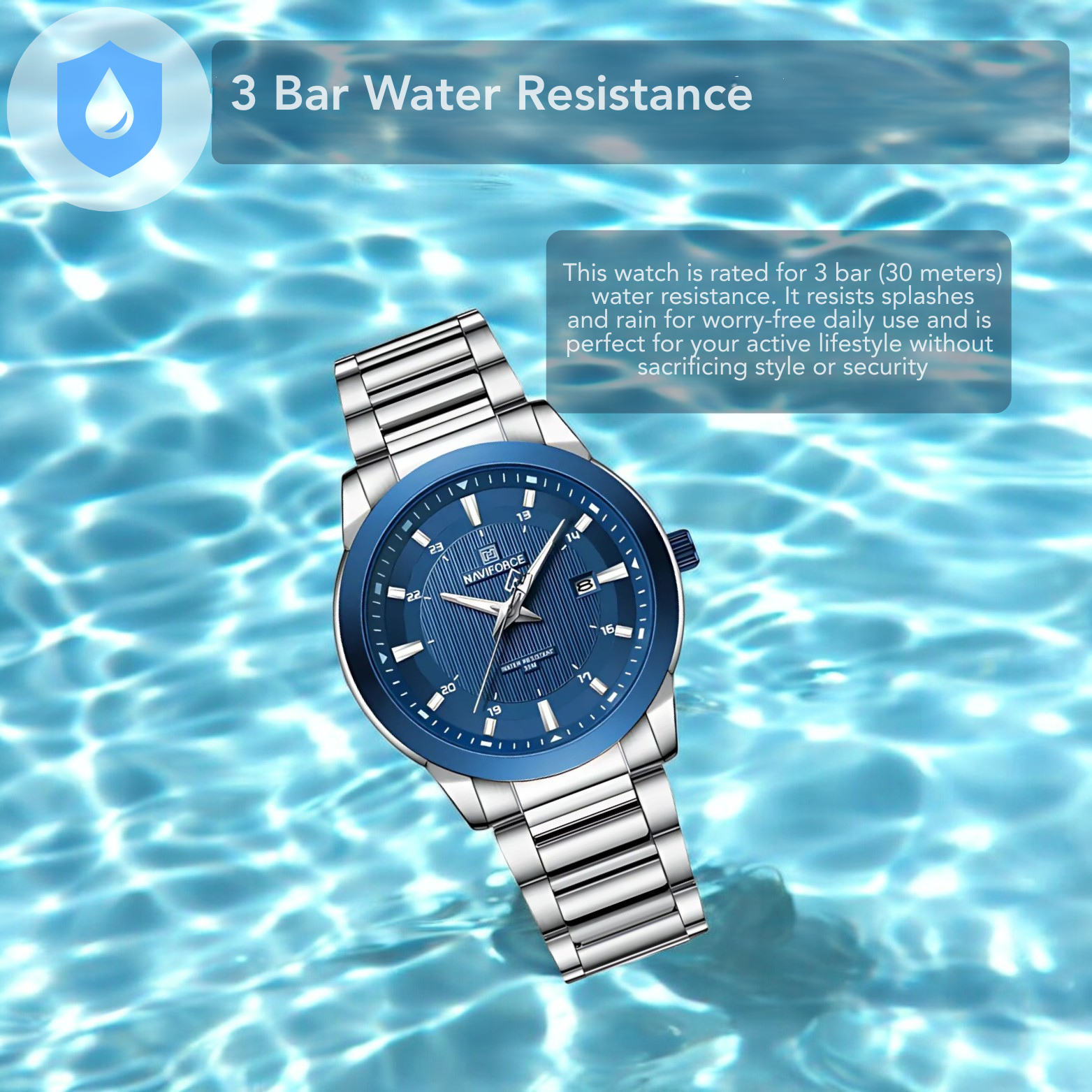 NAVIFORCE NF8029 3ATM Water Resistance Test – The Crew