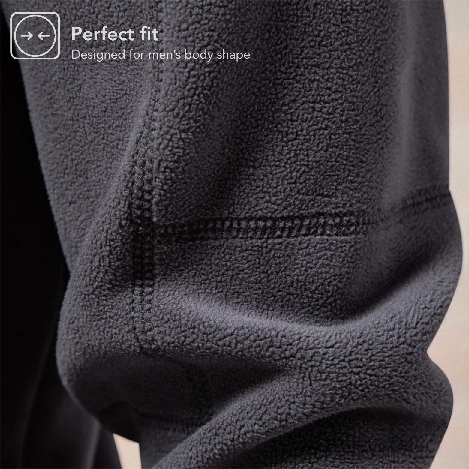 Men’s Fleece Jacket Sleeve Detail – The Crew