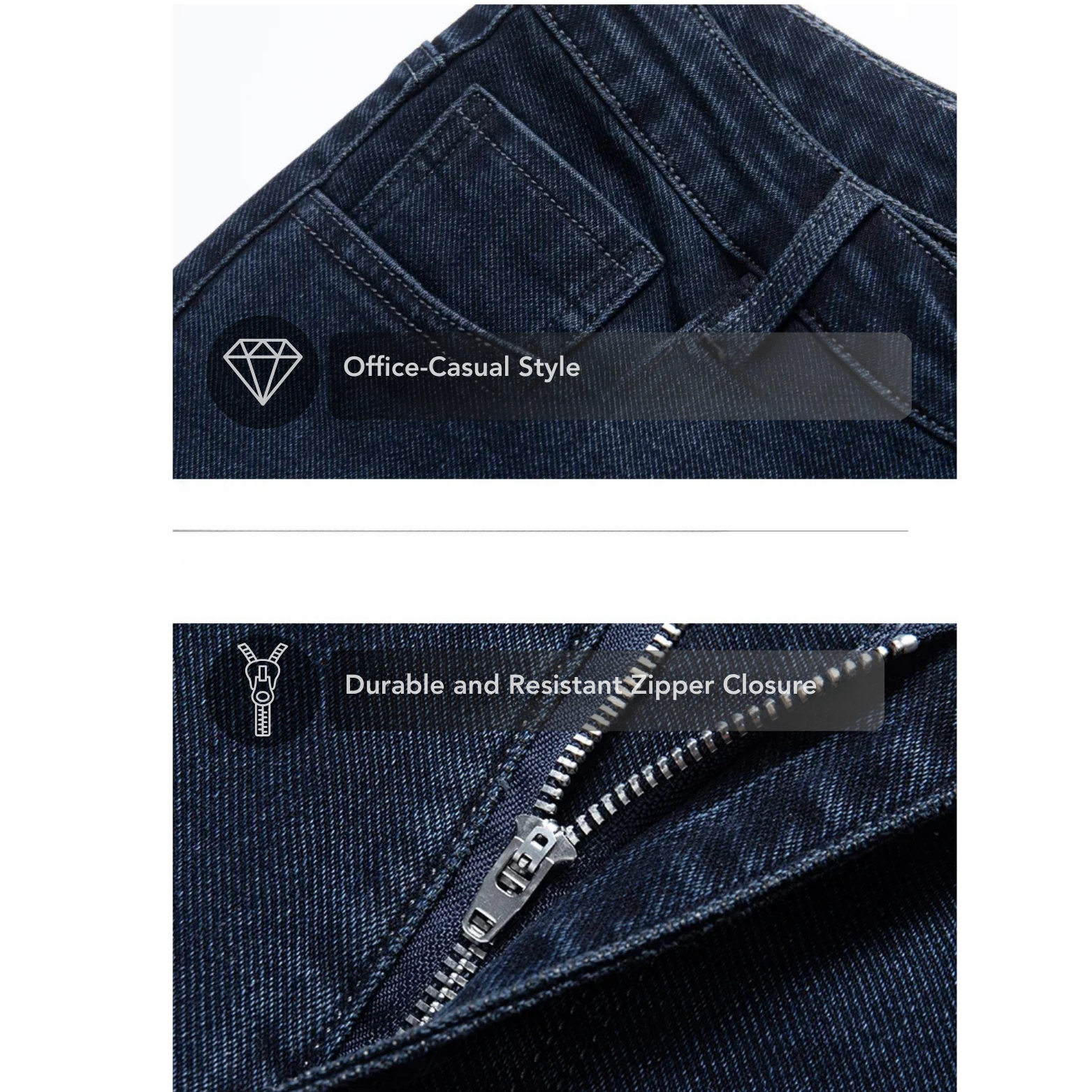 Men straight jeans pocket and Zipper detail – The Crew