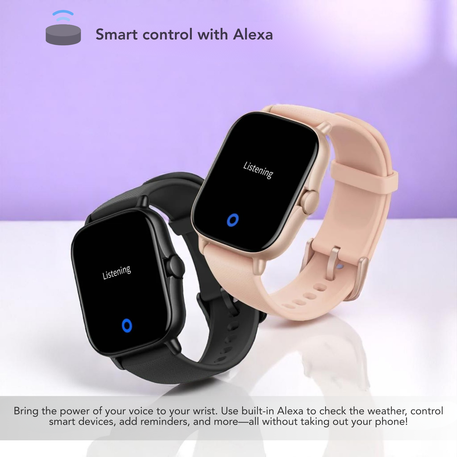 Amazfit GTS 2 Rose Smartwatch Lifestyle Shot – The Crew