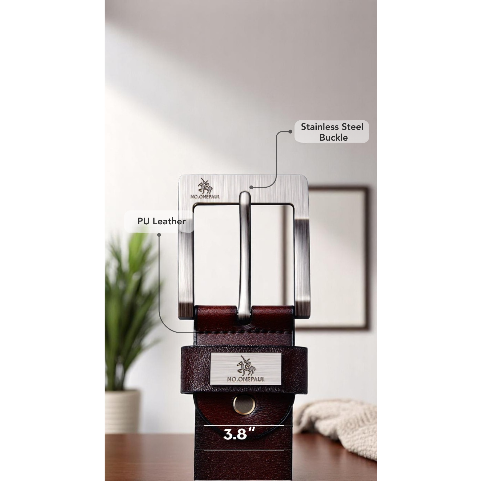 Men’s Brown Leather Belt Lifestyle Office Look – The Crew