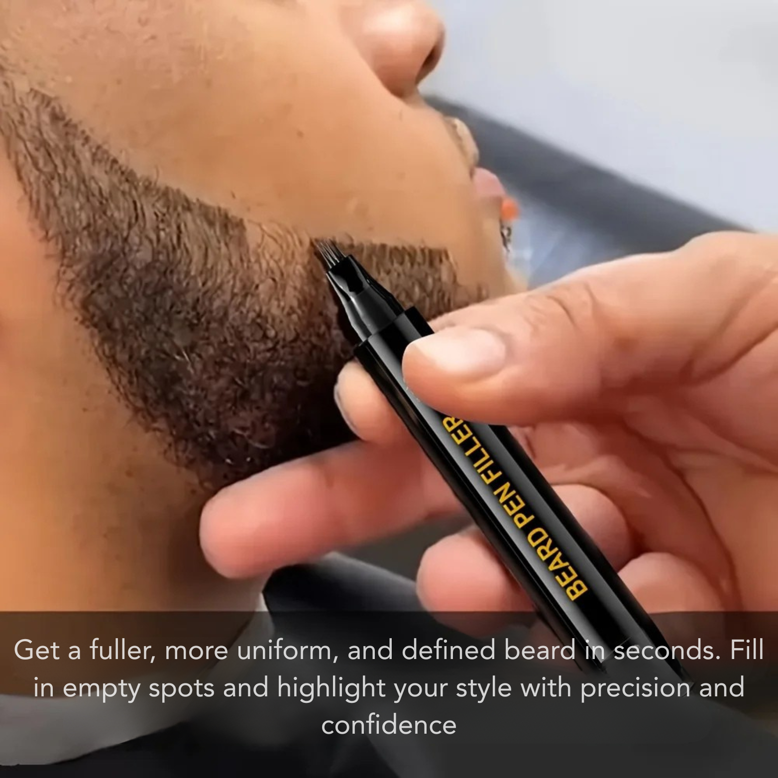 Beard filler pencil application step by step – The Crew