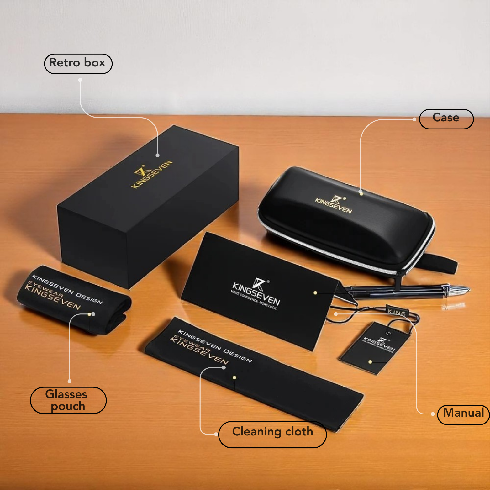 KINGSEVEN aviator sunglasses packaging gift box set – The Crew