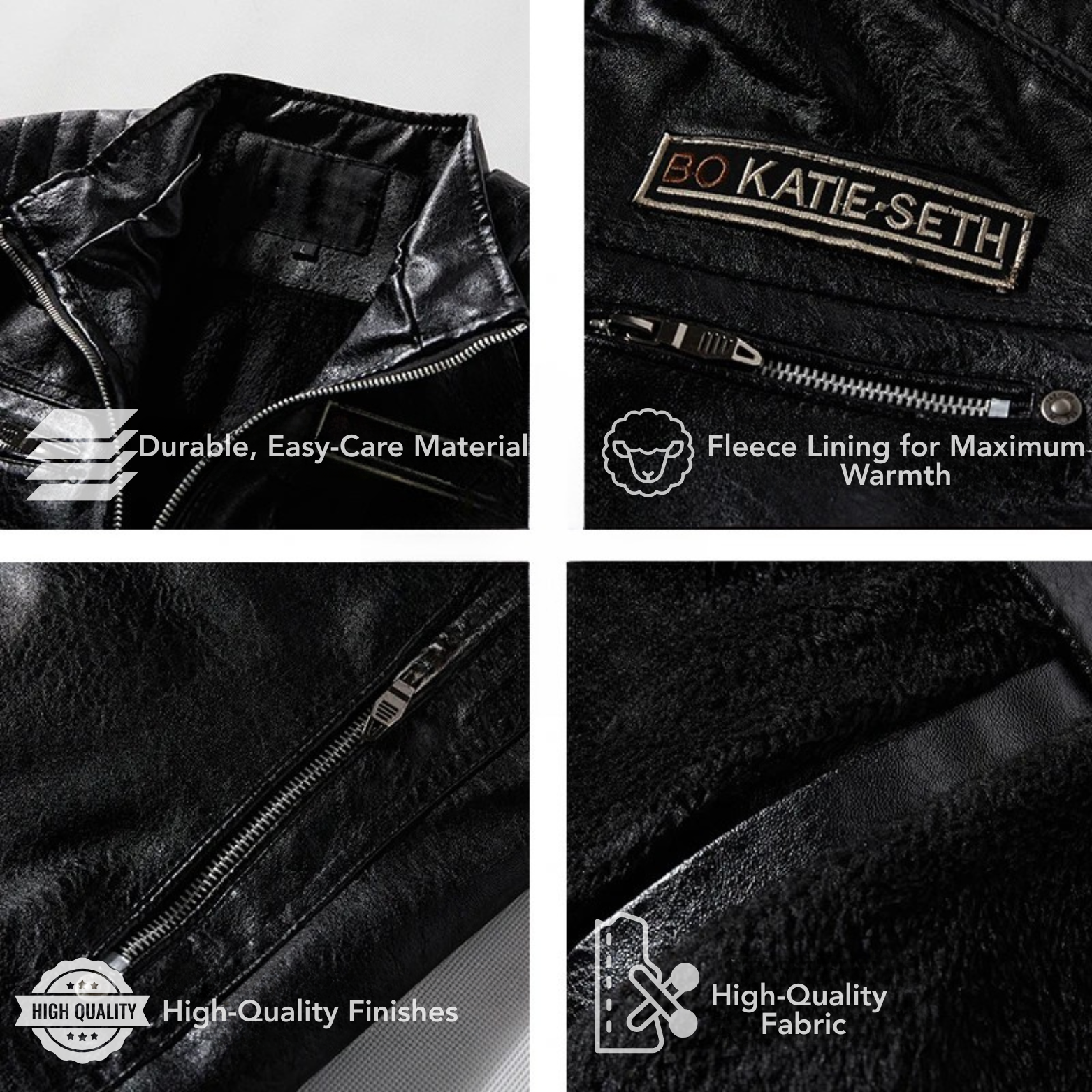 Multiple Characteristics  faux leather biker jackets – The Crew