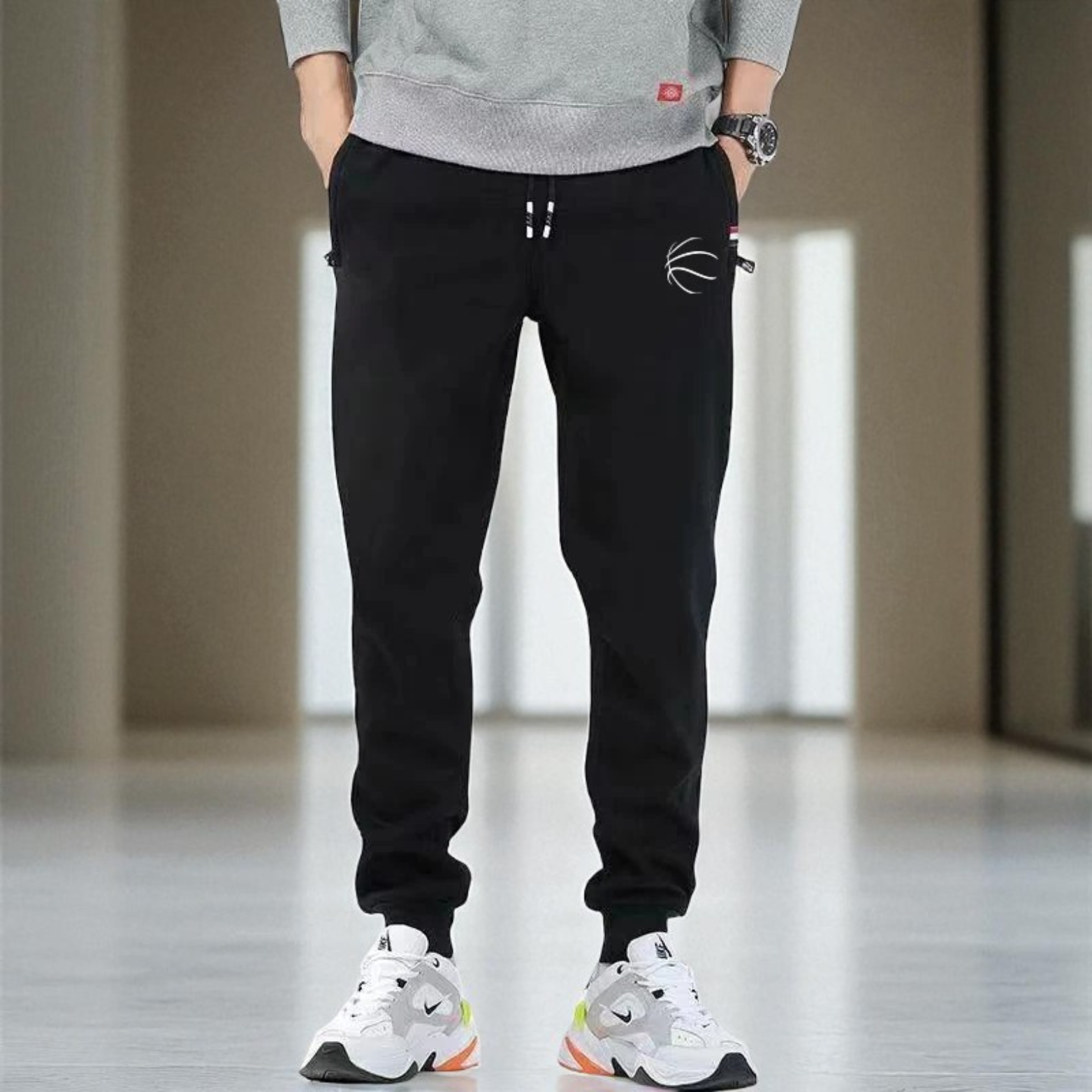 Men’s Fleece Lined Cotton Pants Full View – The Crew
