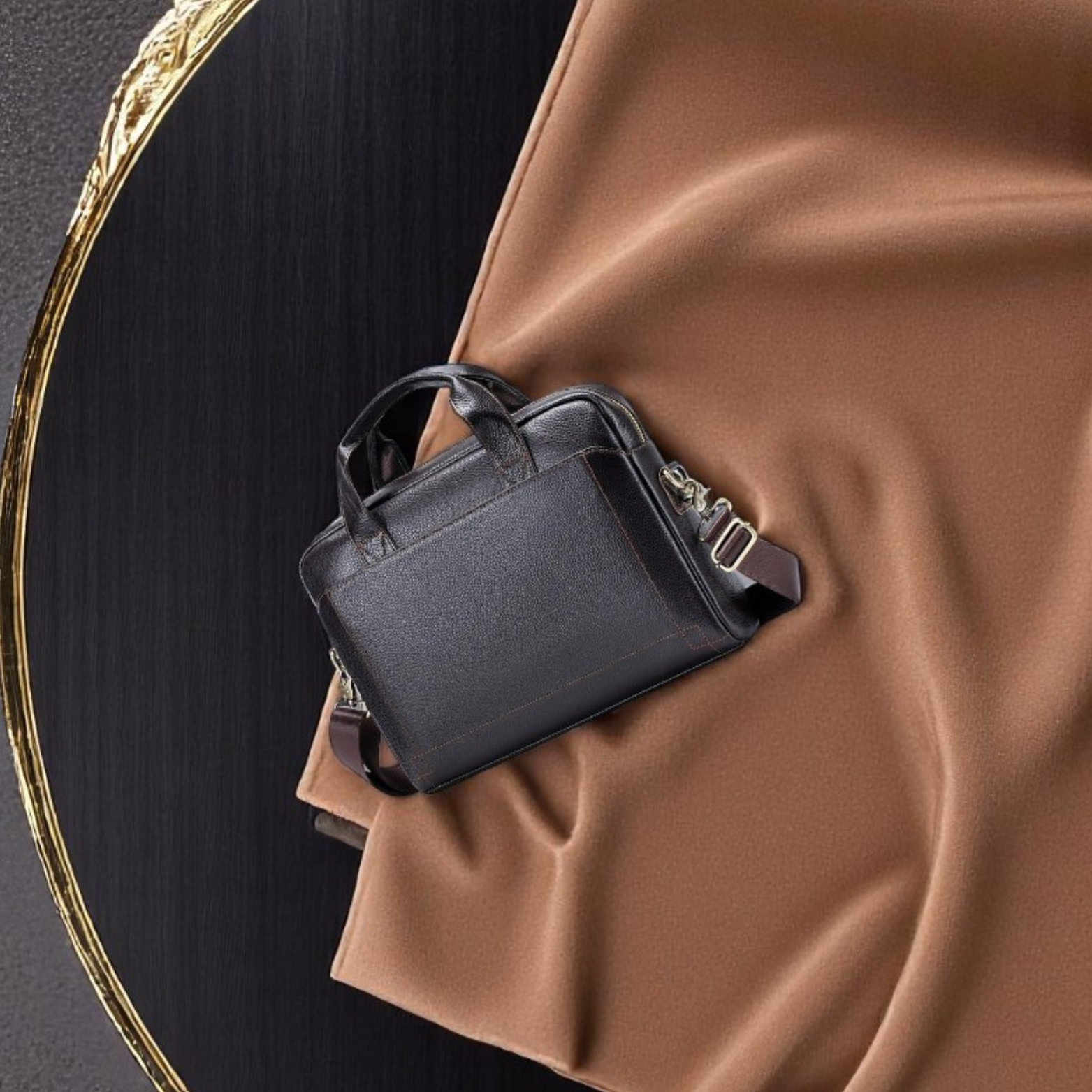 Men’s Leather Executive Bag Minimal  Style – The Crew