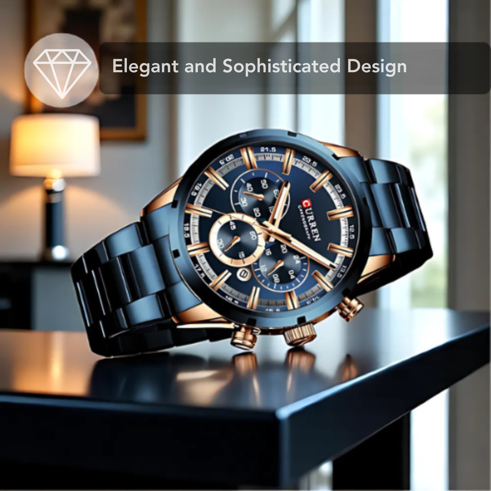 Curren Men’s Steel Chronograph Watch Display Stand – The Crew