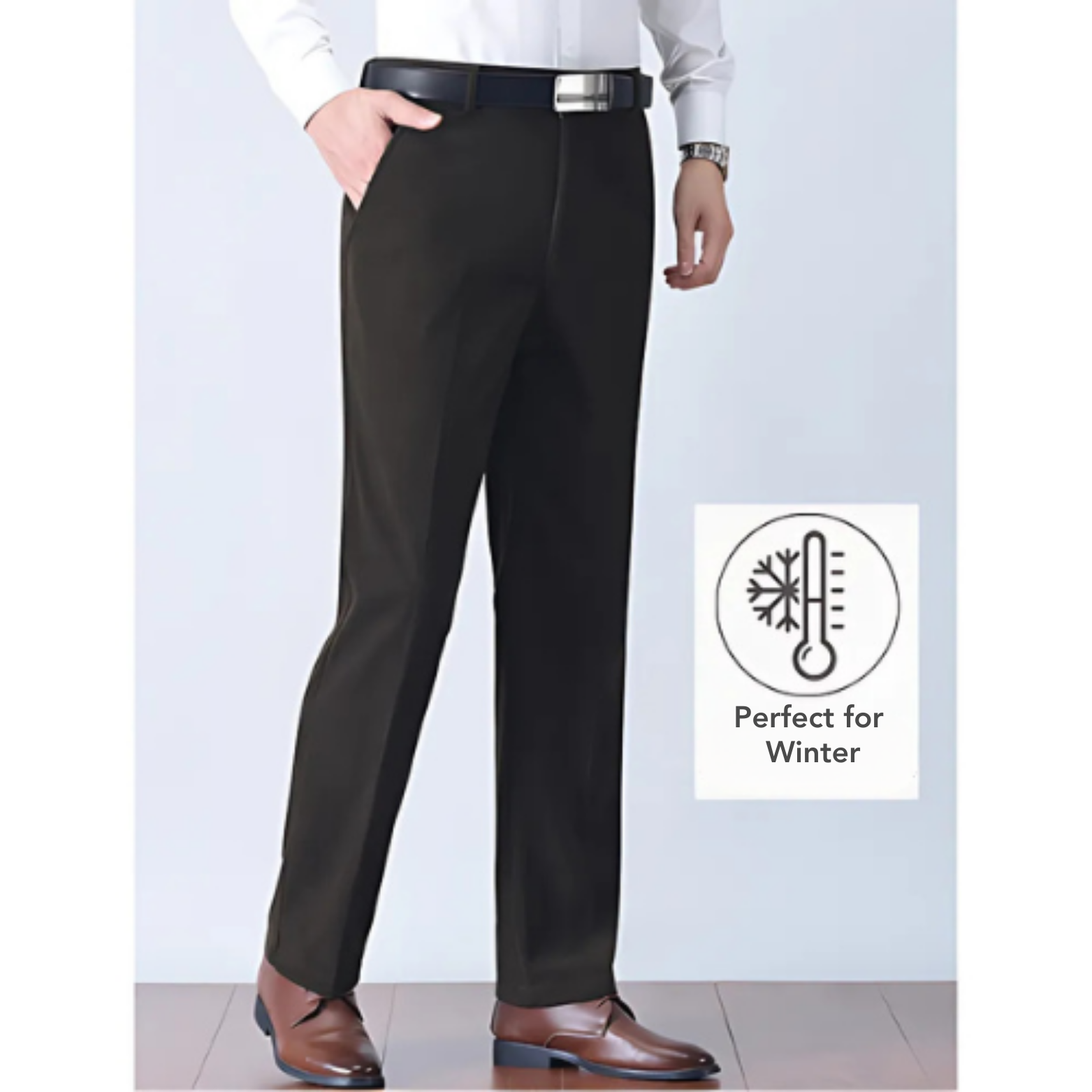 Men wearing Dark Brown corduroy pants front – The Crew