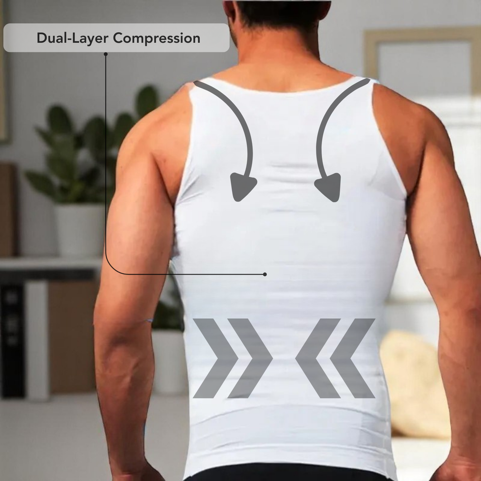 Men’s Compression Tank Top Back View – The Crew