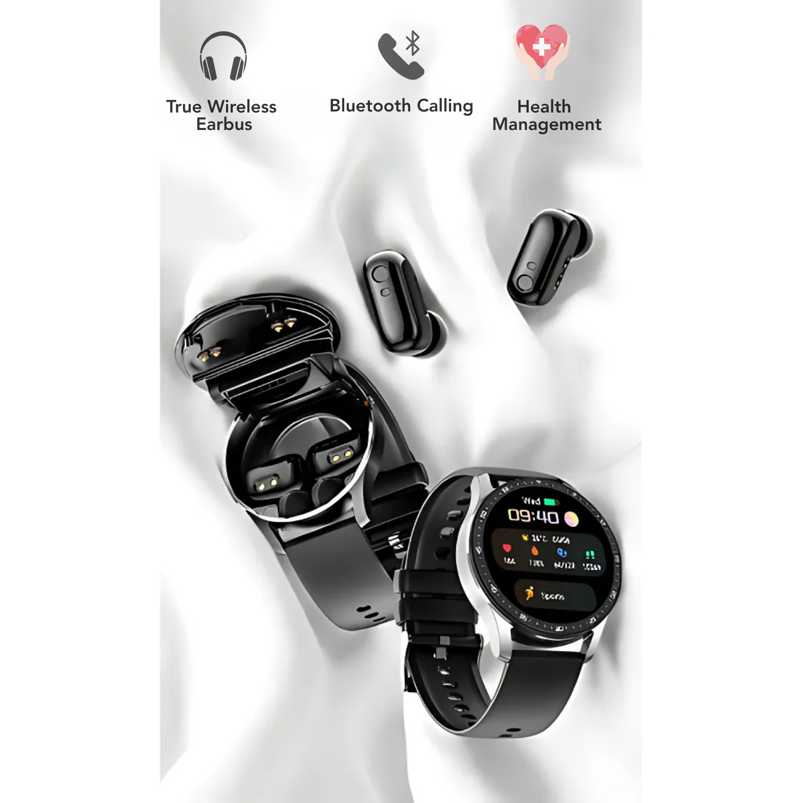 X7 Smartwatch TWS Earbuds in Hand Lifestyle – The Crew