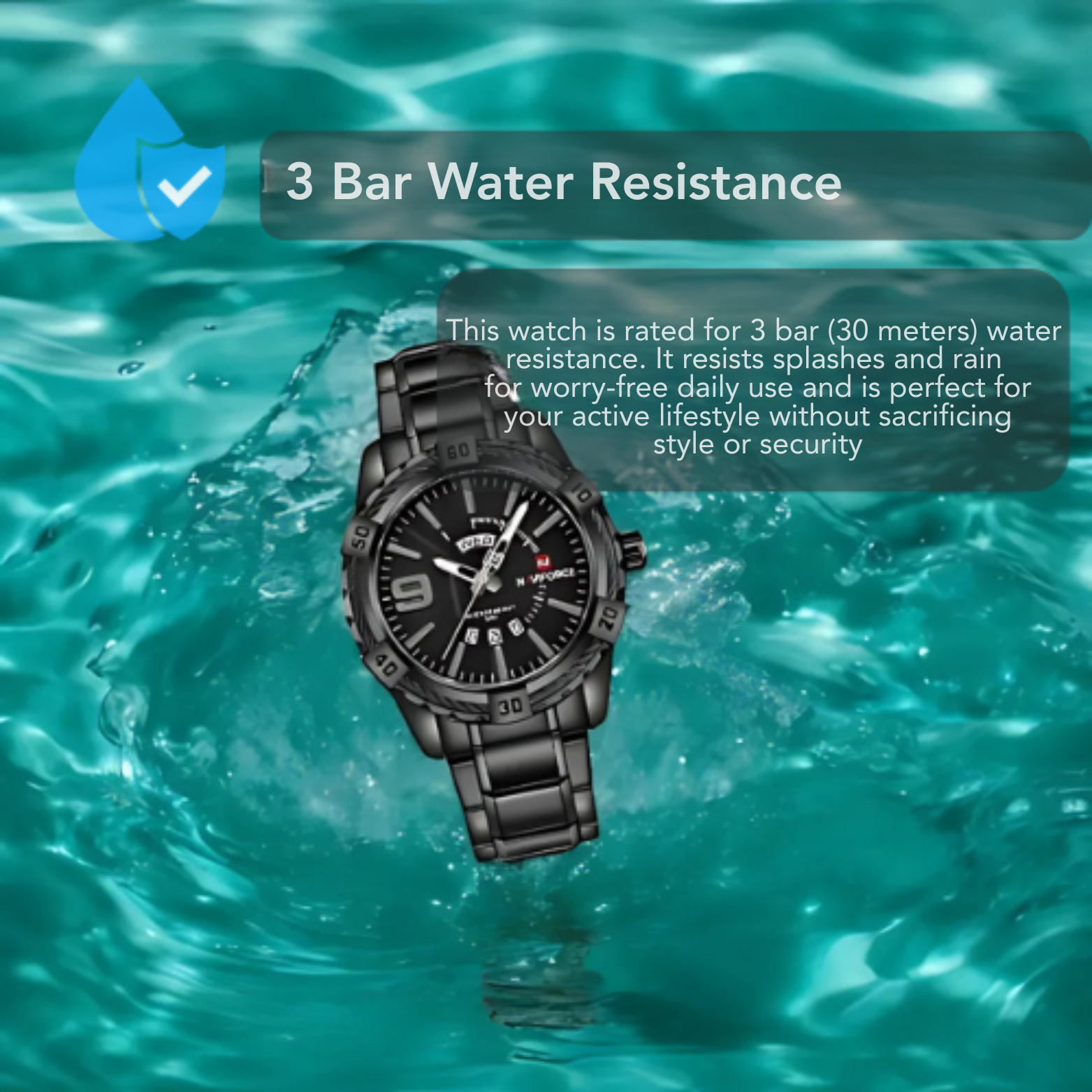 NAVIFORCE Classic Quartz Watch 3ATM Water Resistance Test – The Crew