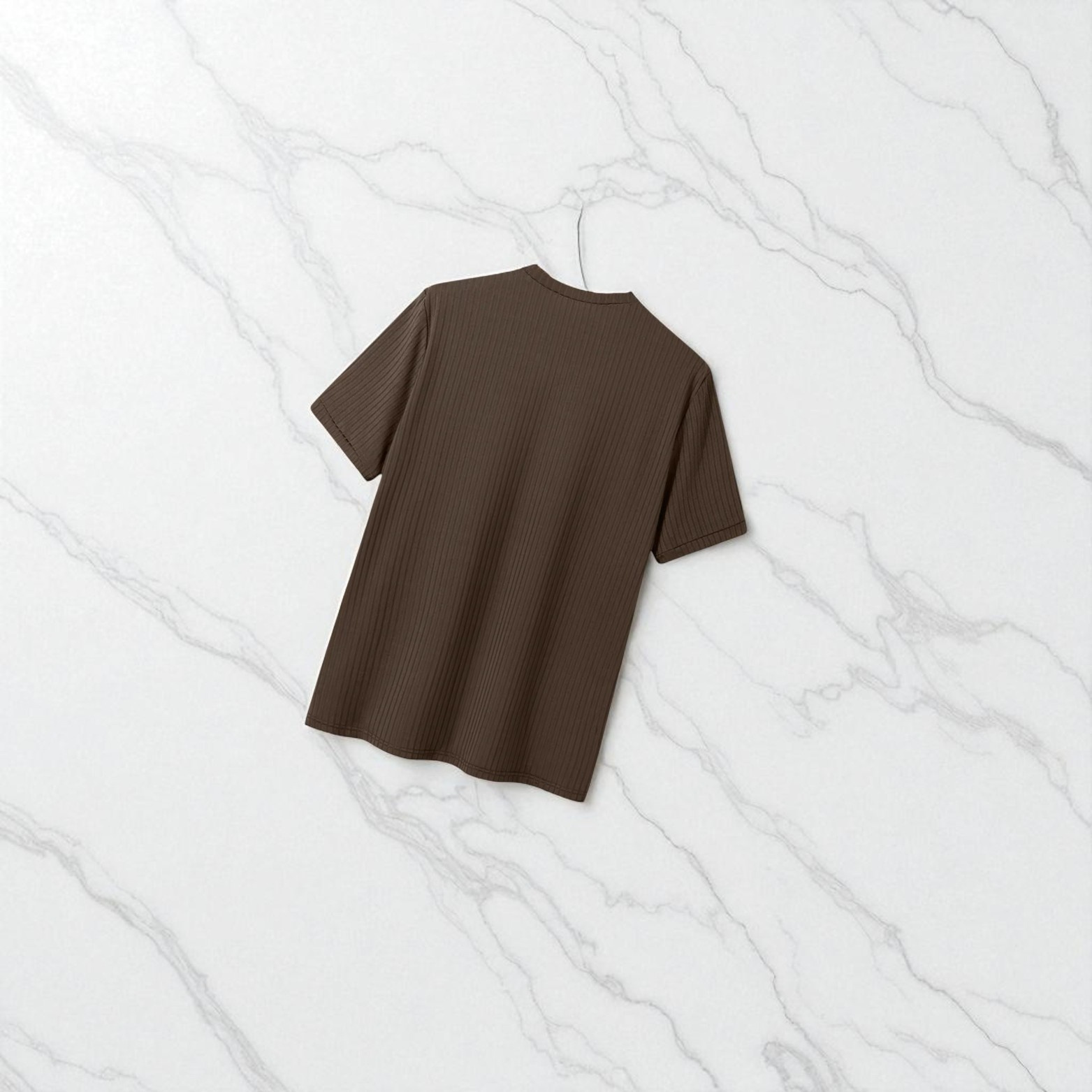 Brown lightweight t-shirt men marble background – The Crew