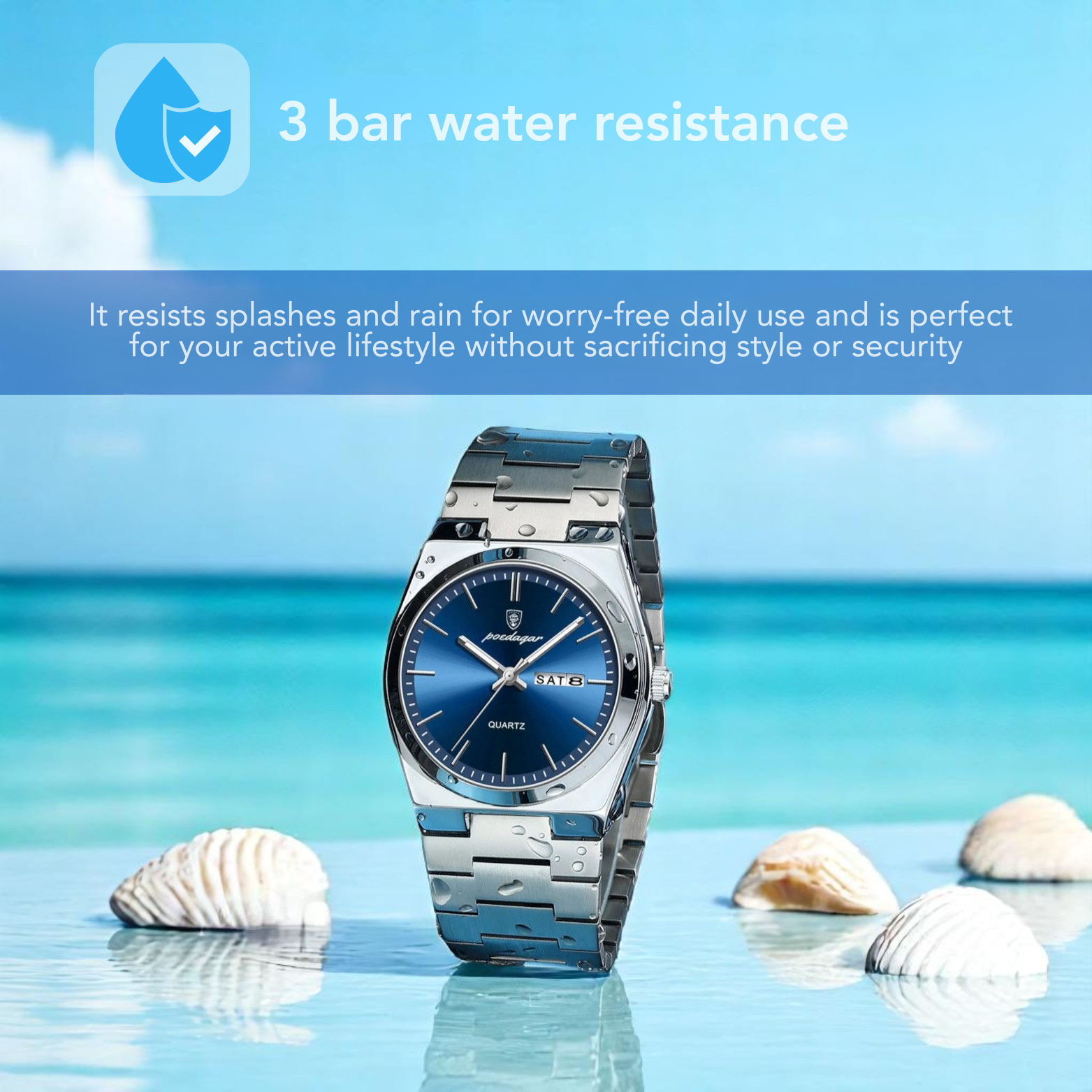 POEDAGAR 930 Luxury Casual Watch 3ATM Water Resistance – The Crew