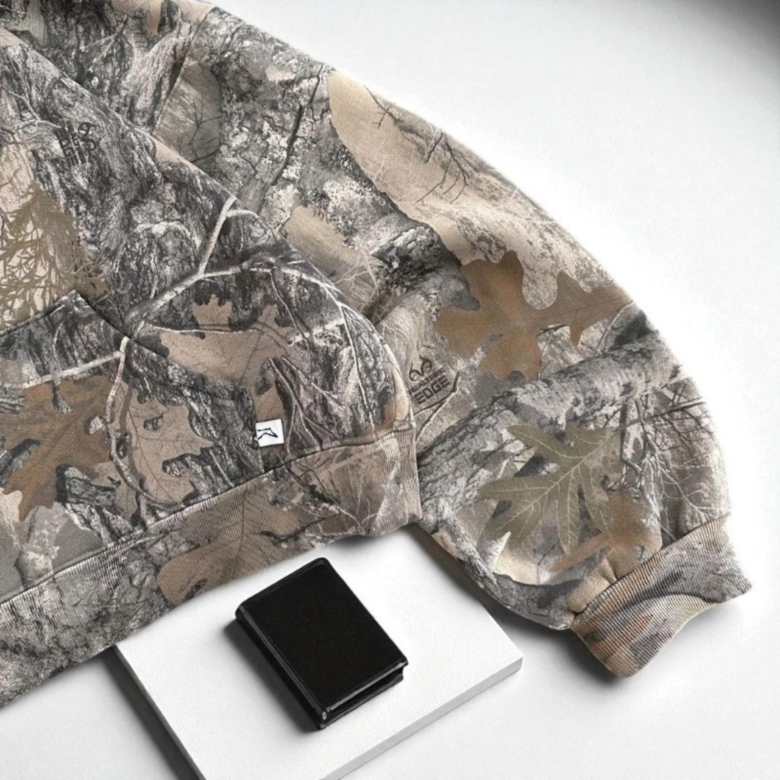 Oversized Camo Hoodie Pocket Detail – The Crew