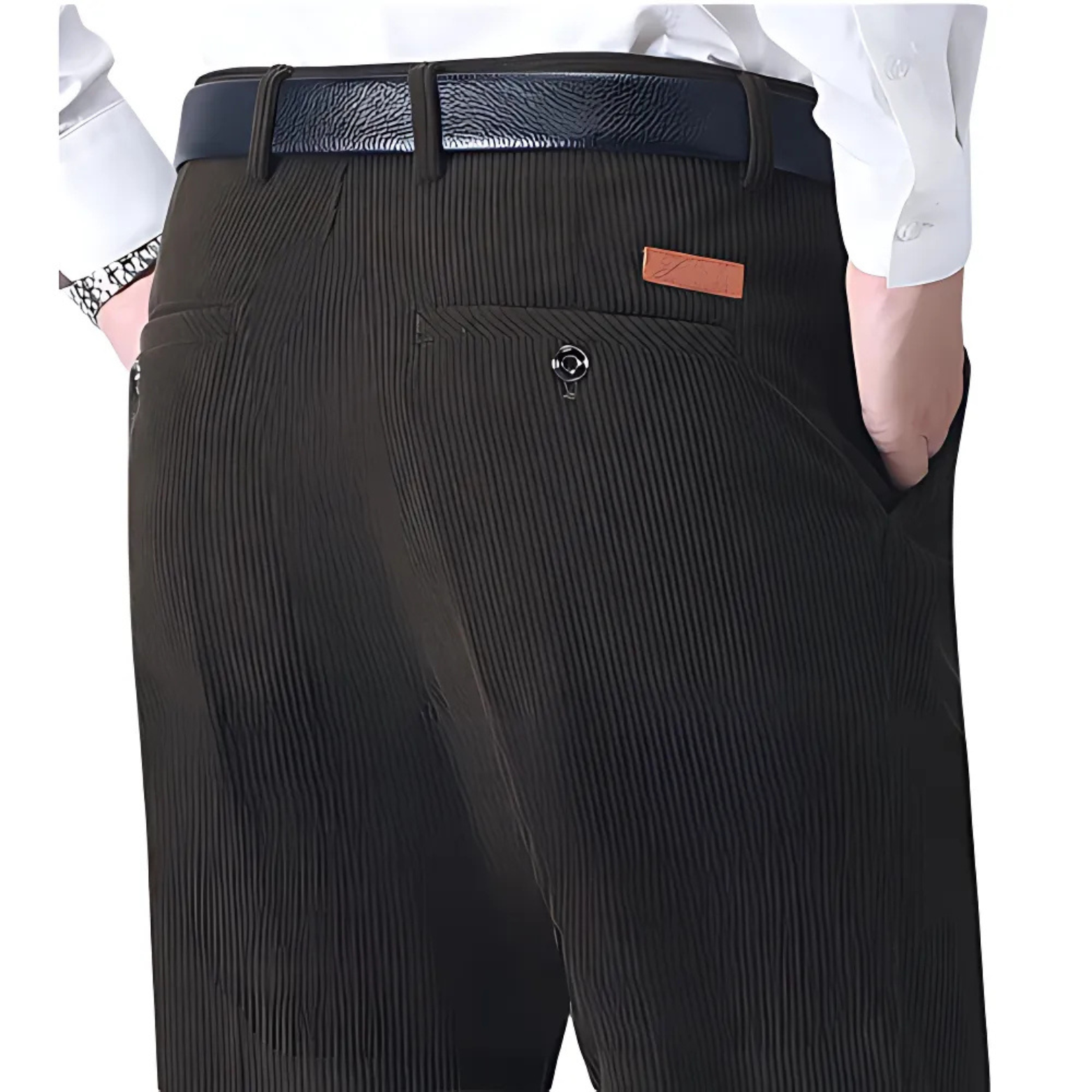 Waist patch detail corduroy pants – The Crew