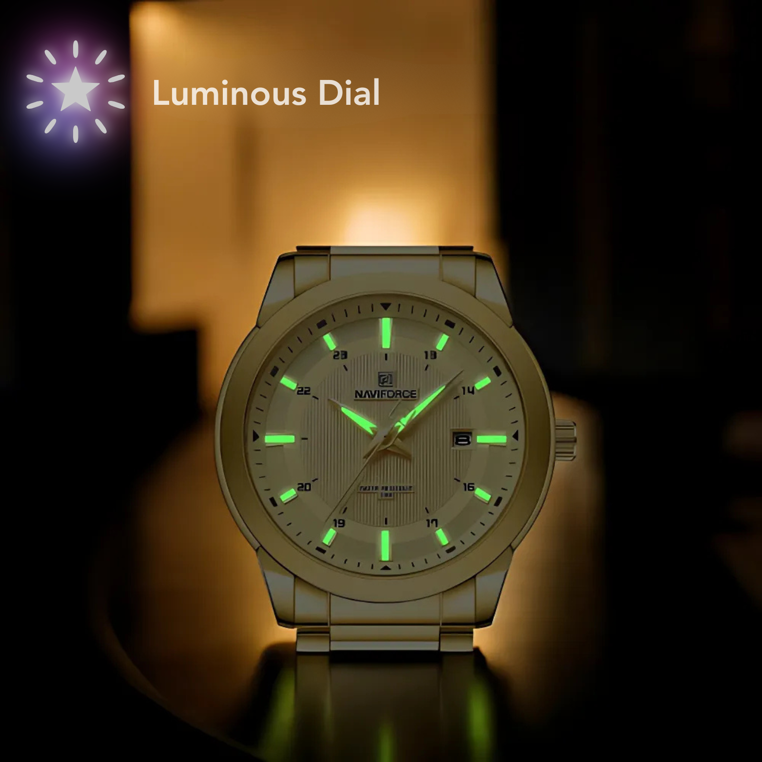 NAVIFORCE NF8029 Gold Stainless Steel Bracelet – The Crew