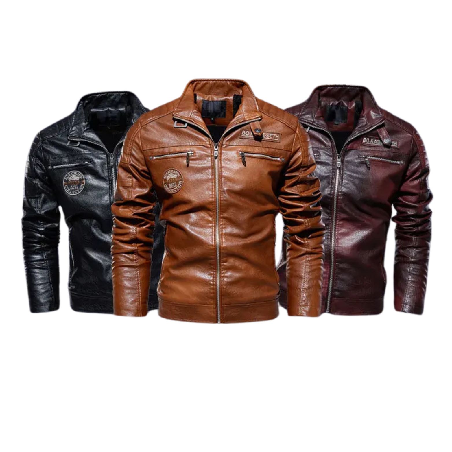 Multiple Variants options faux leather biker jackets – The Crew