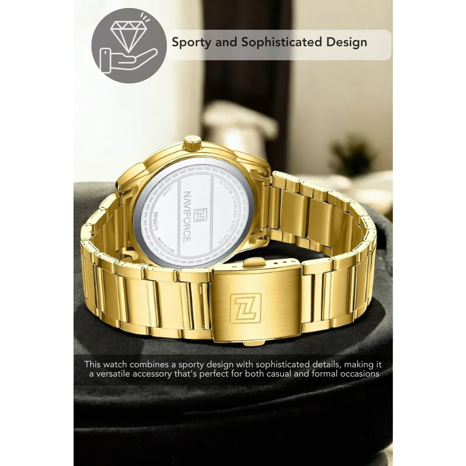 NAVIFORCE NF8029 Silver Dial Front View – The Crew