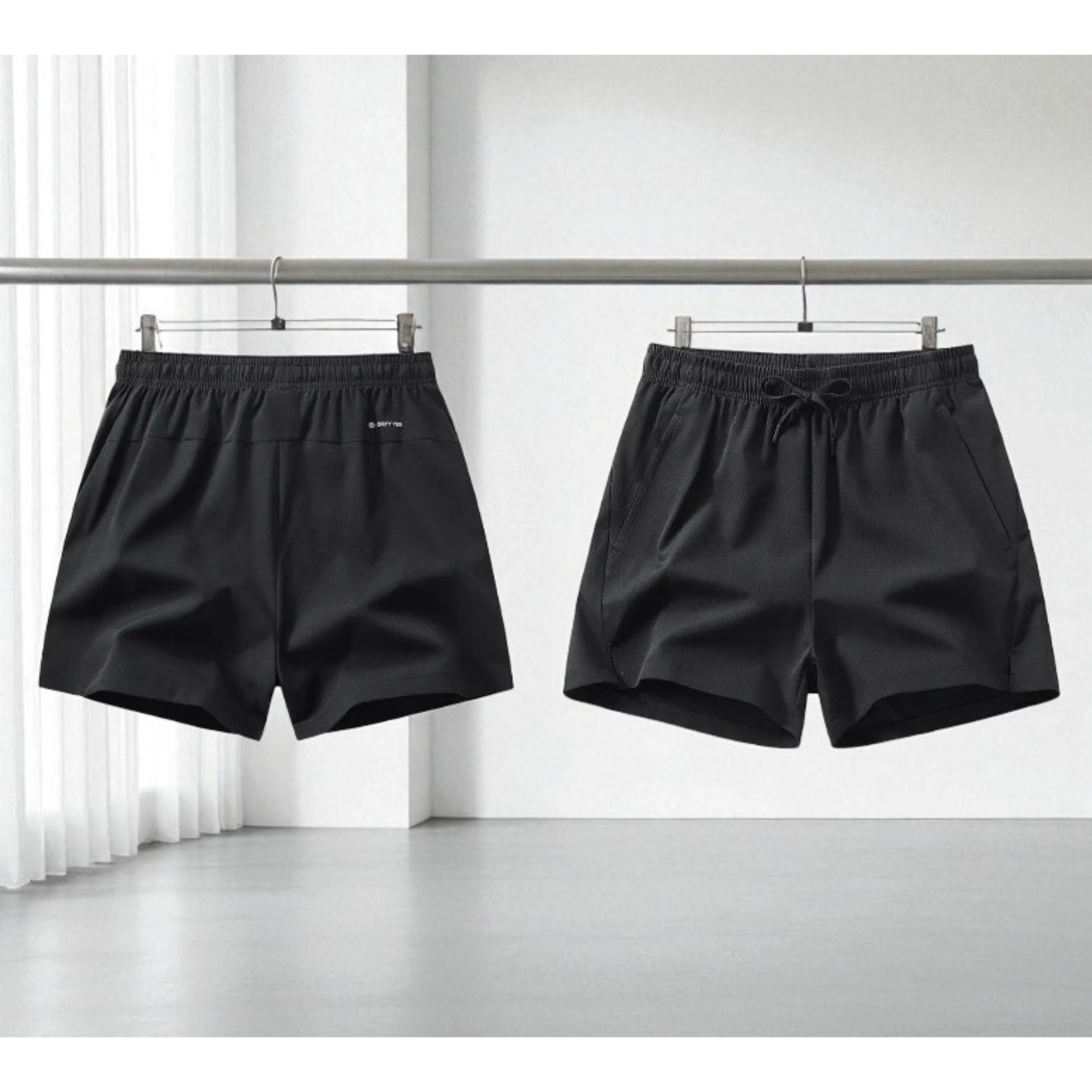 Men’s Ice Silk Beach Shorts Bathroom Display – The Crew