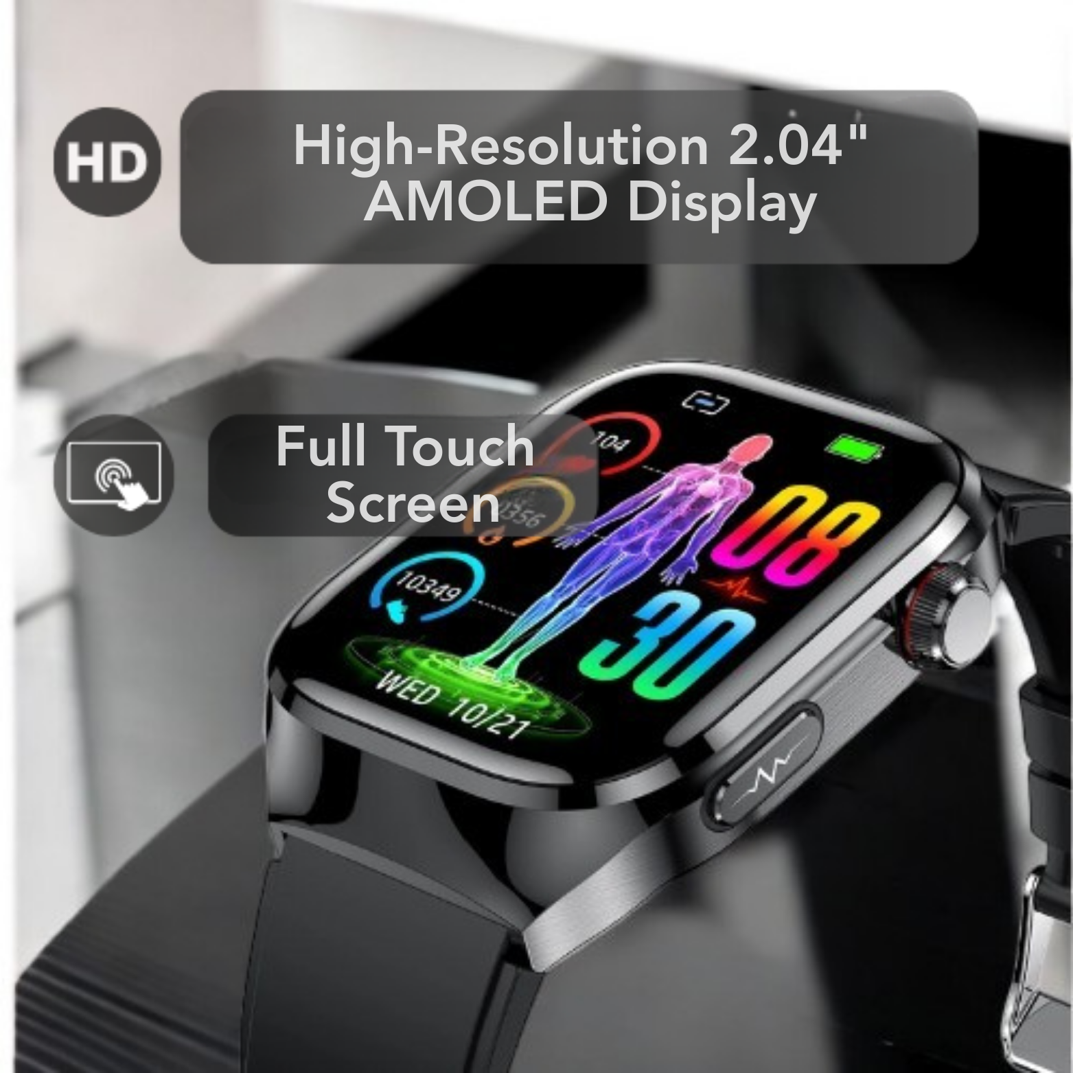 ECG Smartwatch Advanced Amoled Display – The Crew