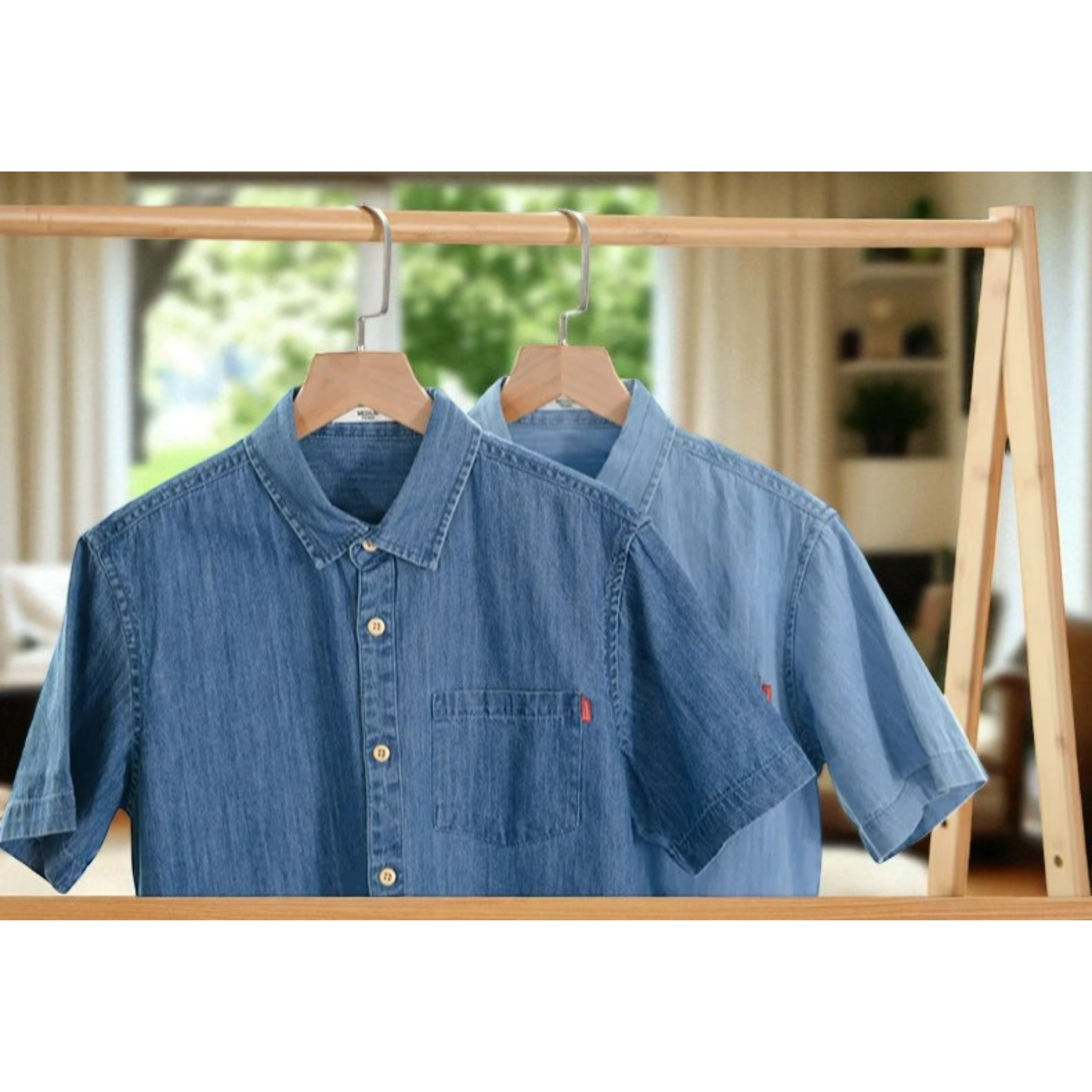 Men’s Denim Shirt Rack Display – The Crew