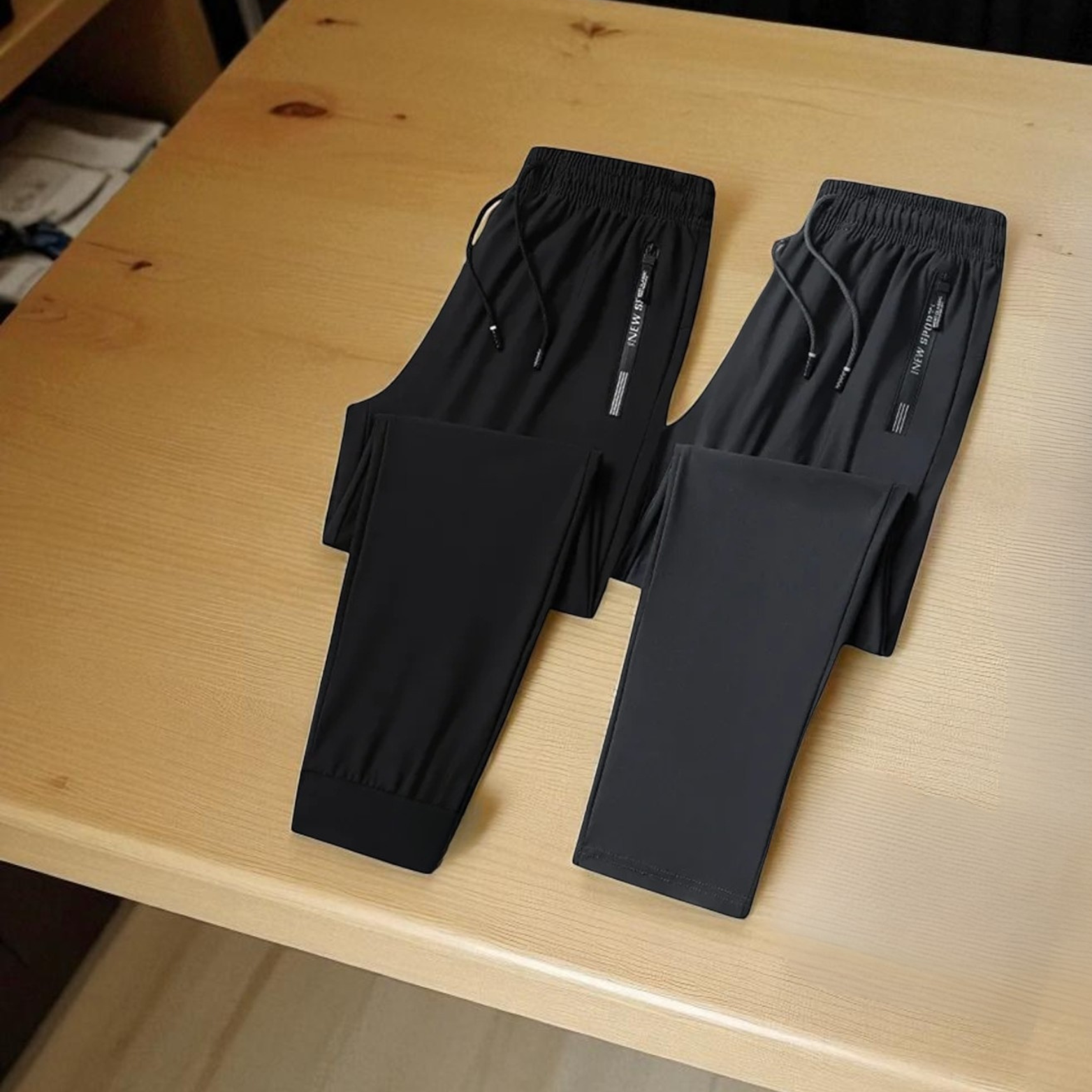 Men’s Summer Ice Silk Joggers Product Layout – The Crew