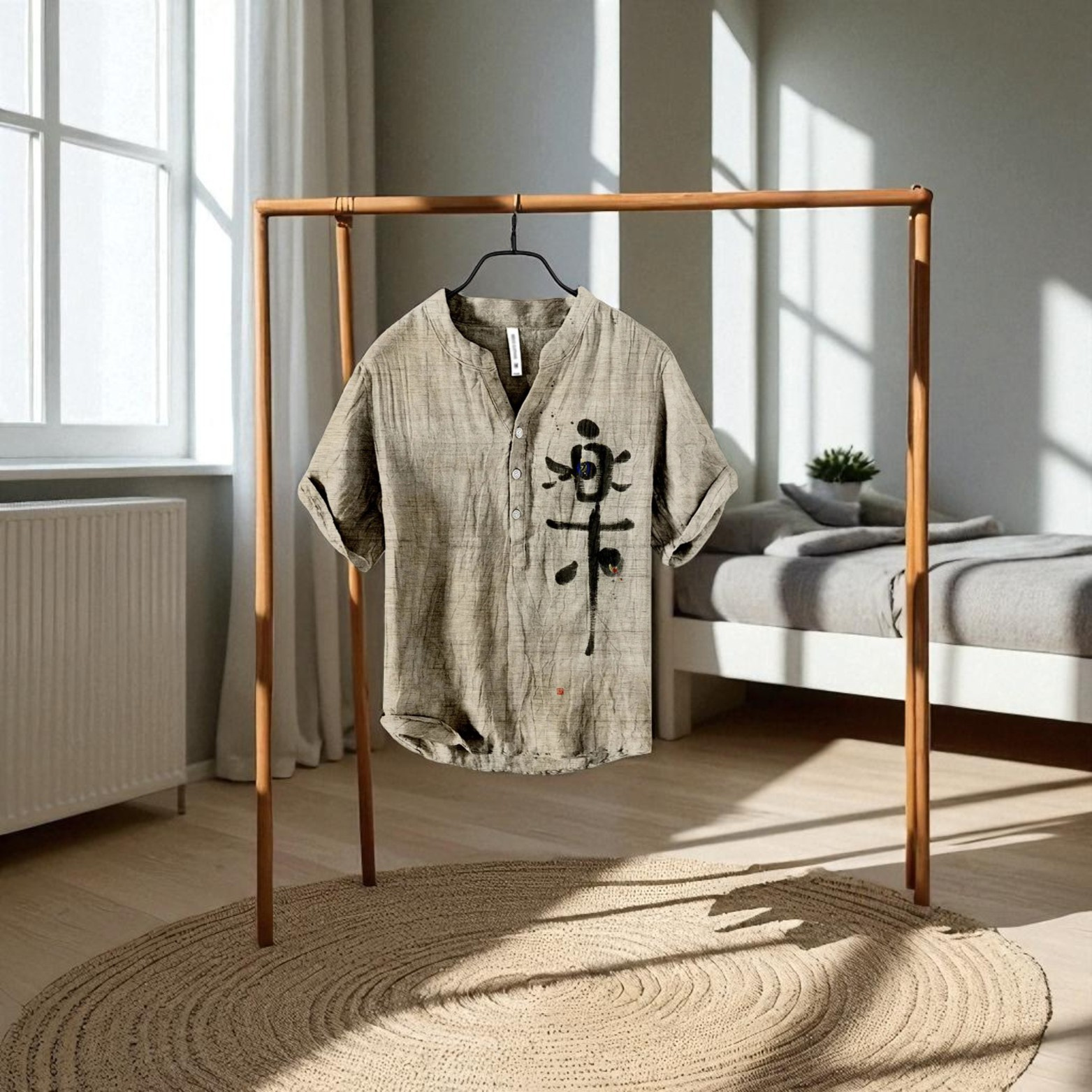 Beige Linen Shirt Closet View – The Crew