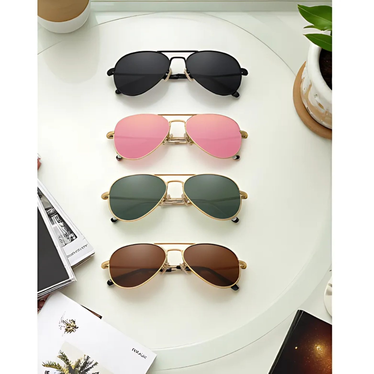 KINGSEVEN aviator sunglasses full color lineup – The Crew