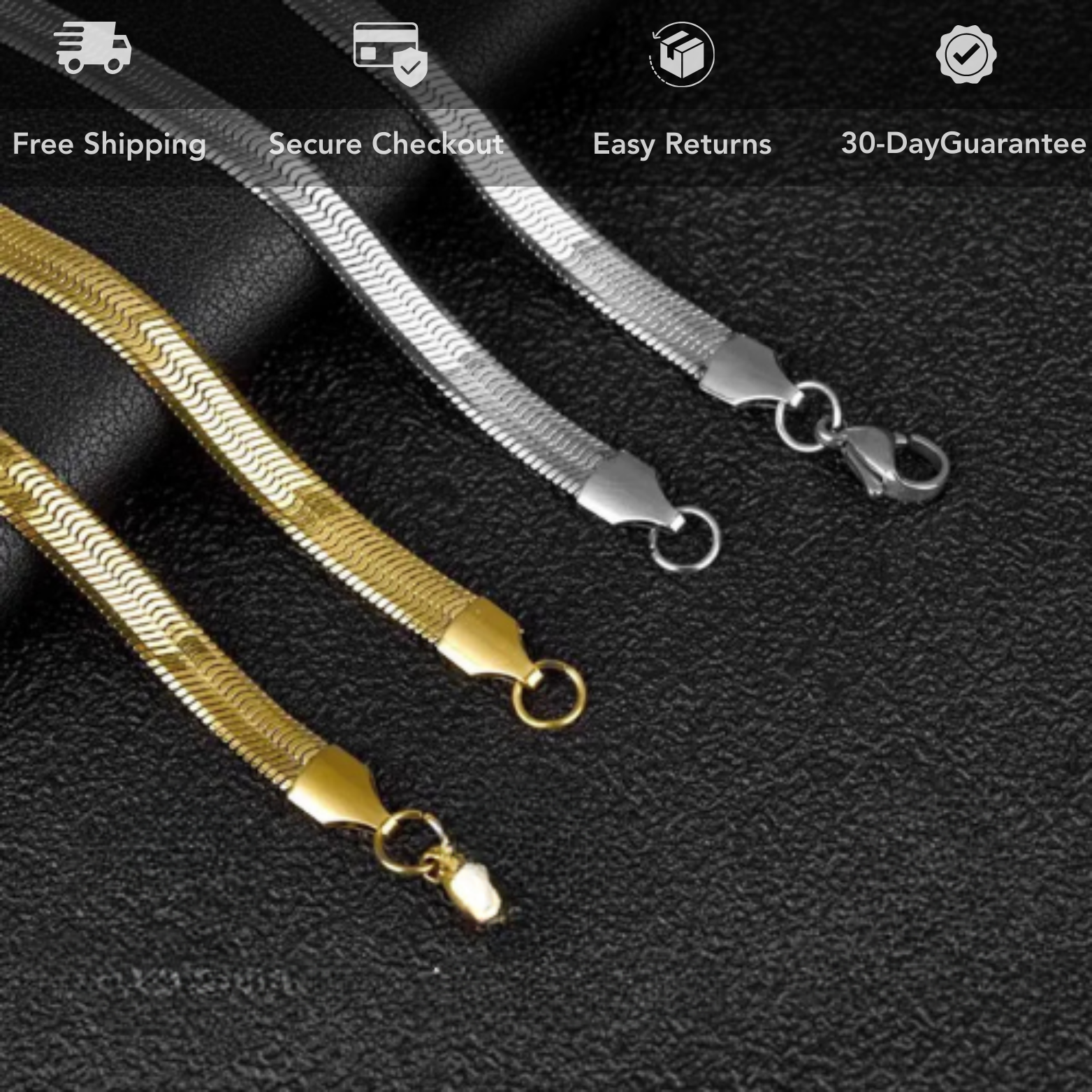 Silver snake chain necklace on bust – The Crew