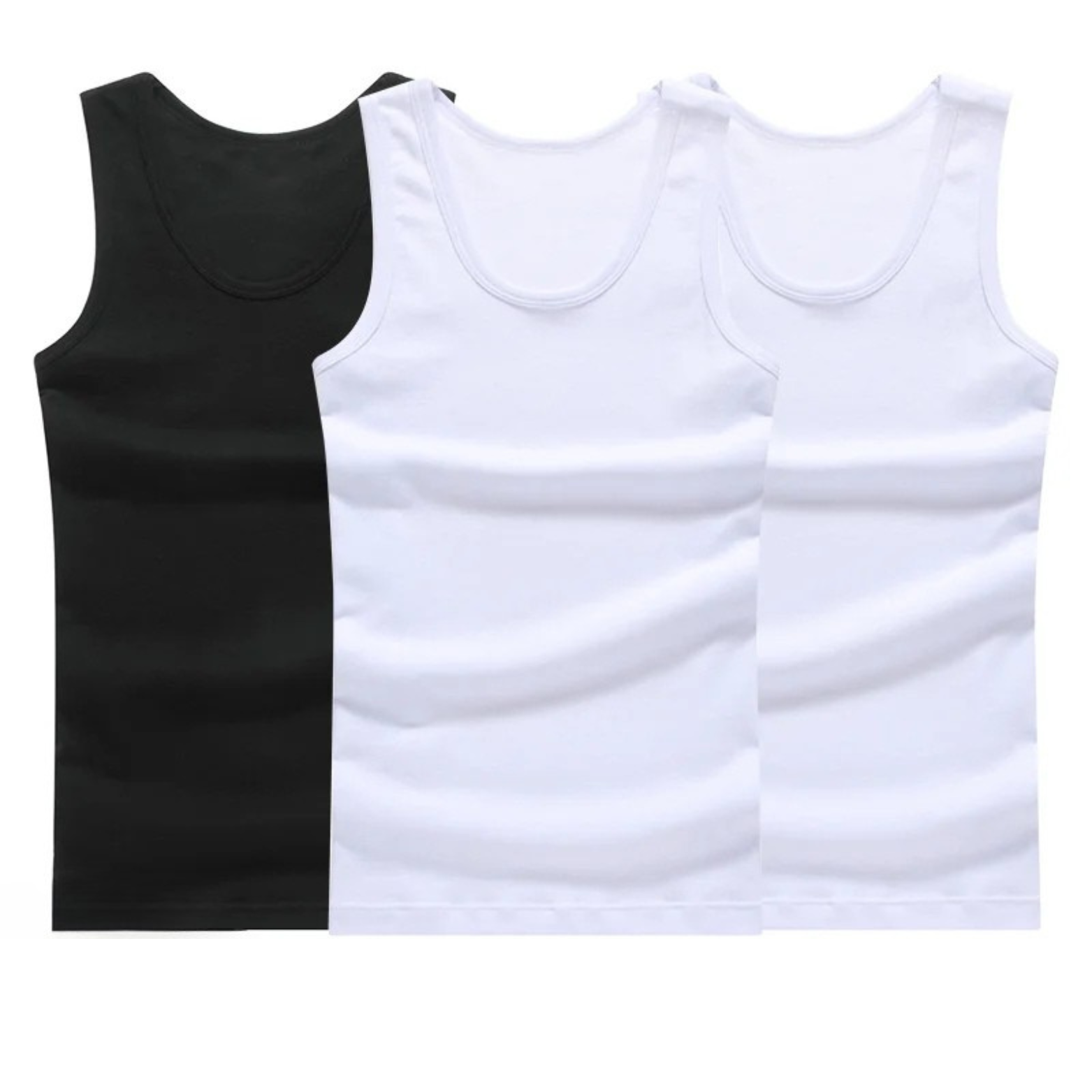 Black white sleeveless tank tops set – The Crew