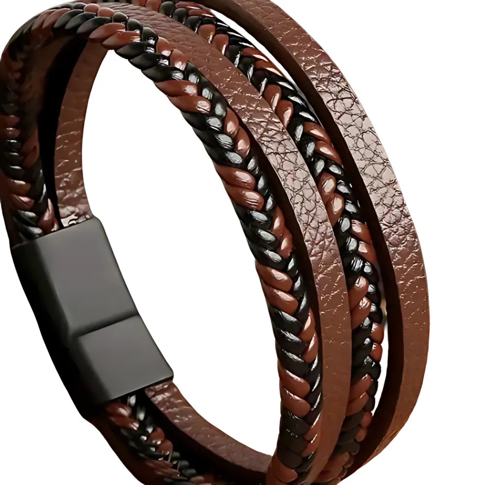 Classic Woven Leather Bracelet – Stylish & Durable – The Crew