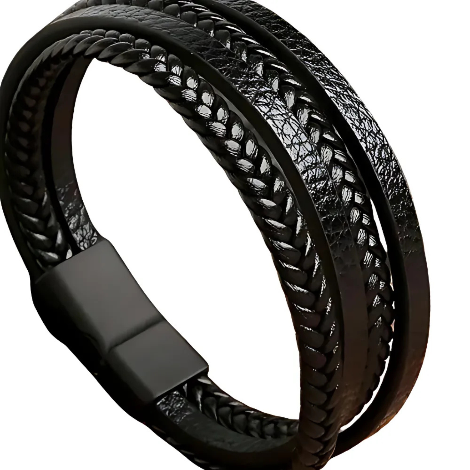 Classic Woven Leather Bracelet – Stylish & Durable – The Crew