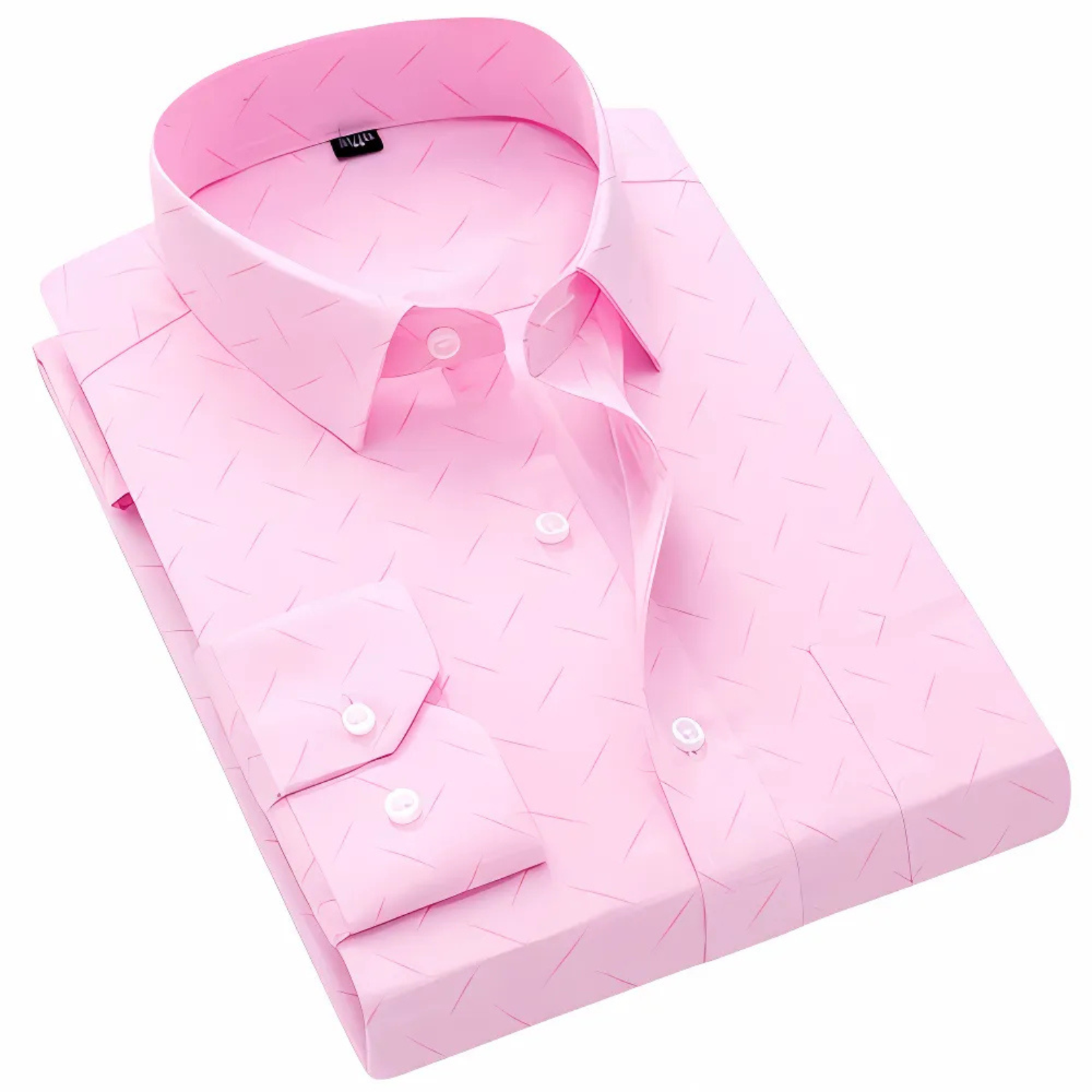 Pink long sleeve cotton shirt folded – The Crew