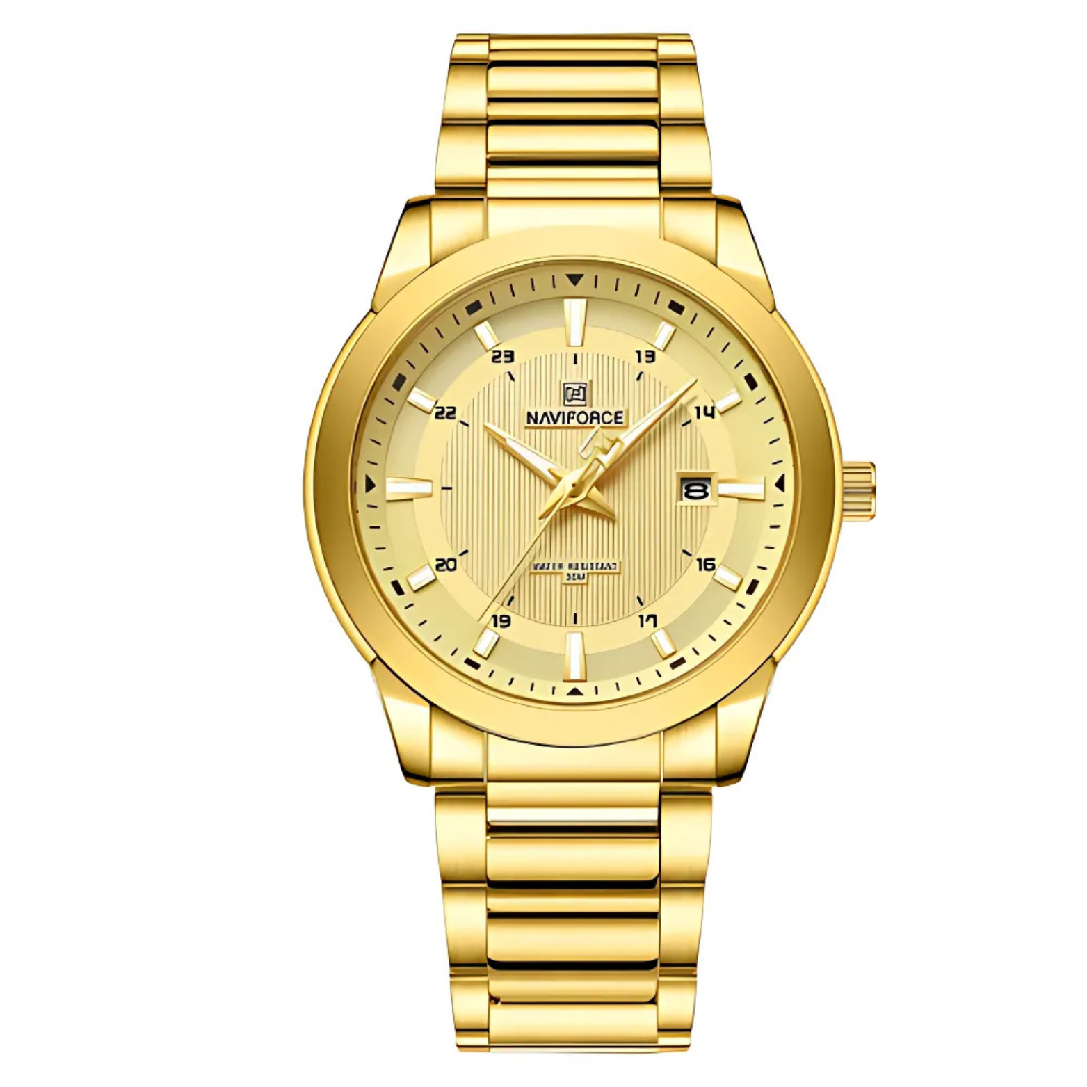 NAVIFORCE NF8029 Gold Stainless Steel Front – The Crew