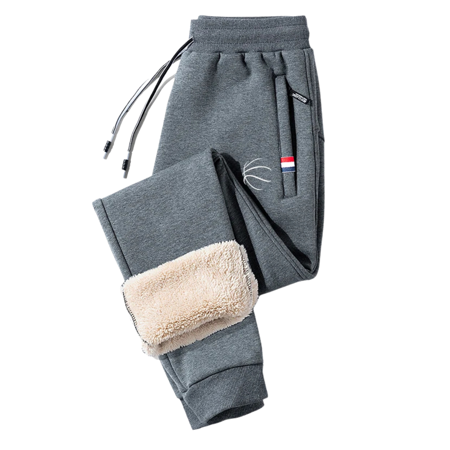 Dark Grey Fleece Cotton Winter Pants for Men – The Crew