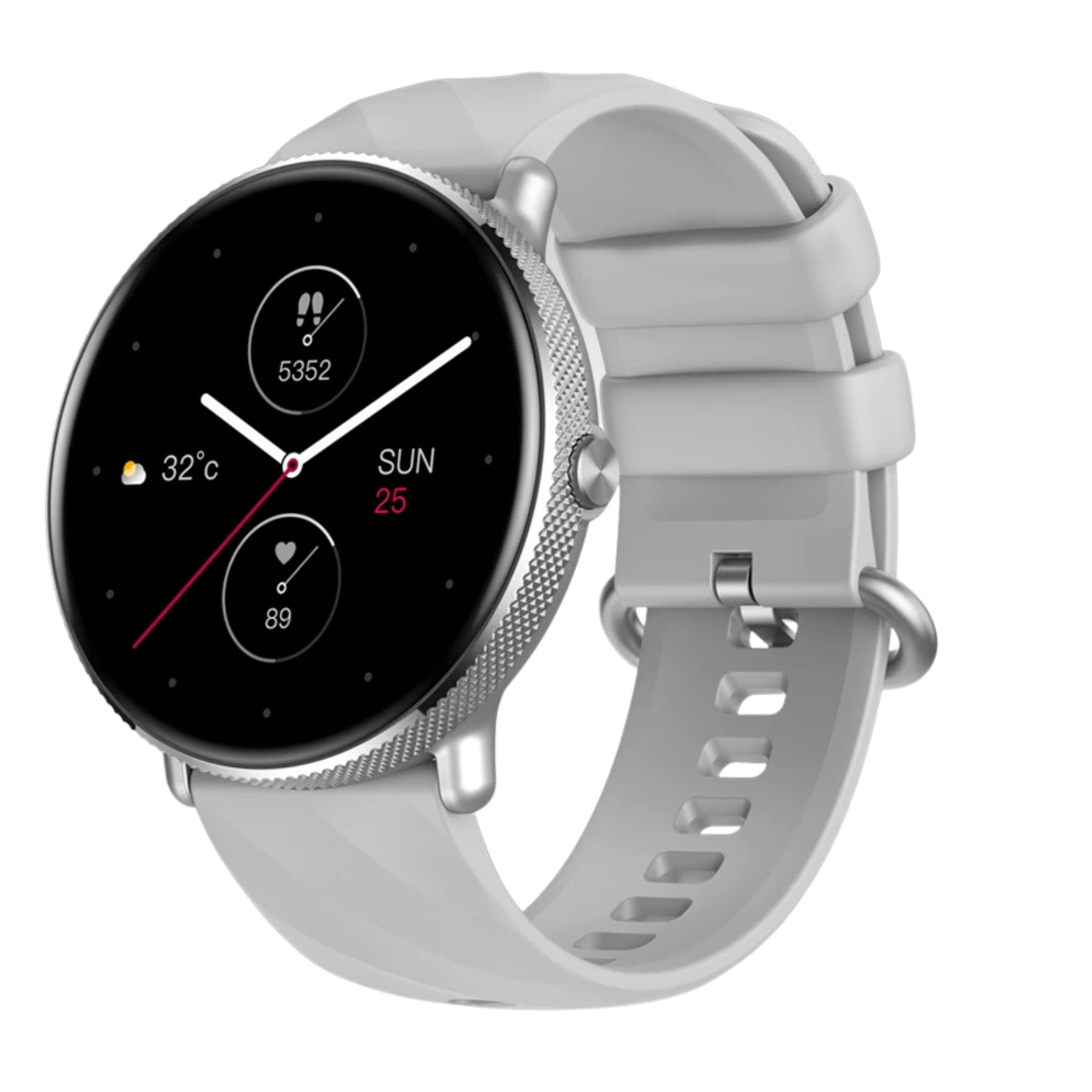 Zeblaze GTR 3 Pro silver smartwatch AMOLED display – The Crew
