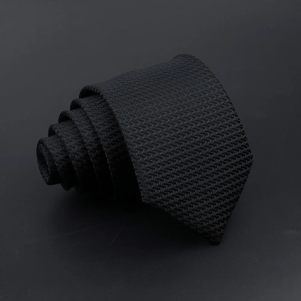 Black solid men’s tie classic formal essential – The Crew