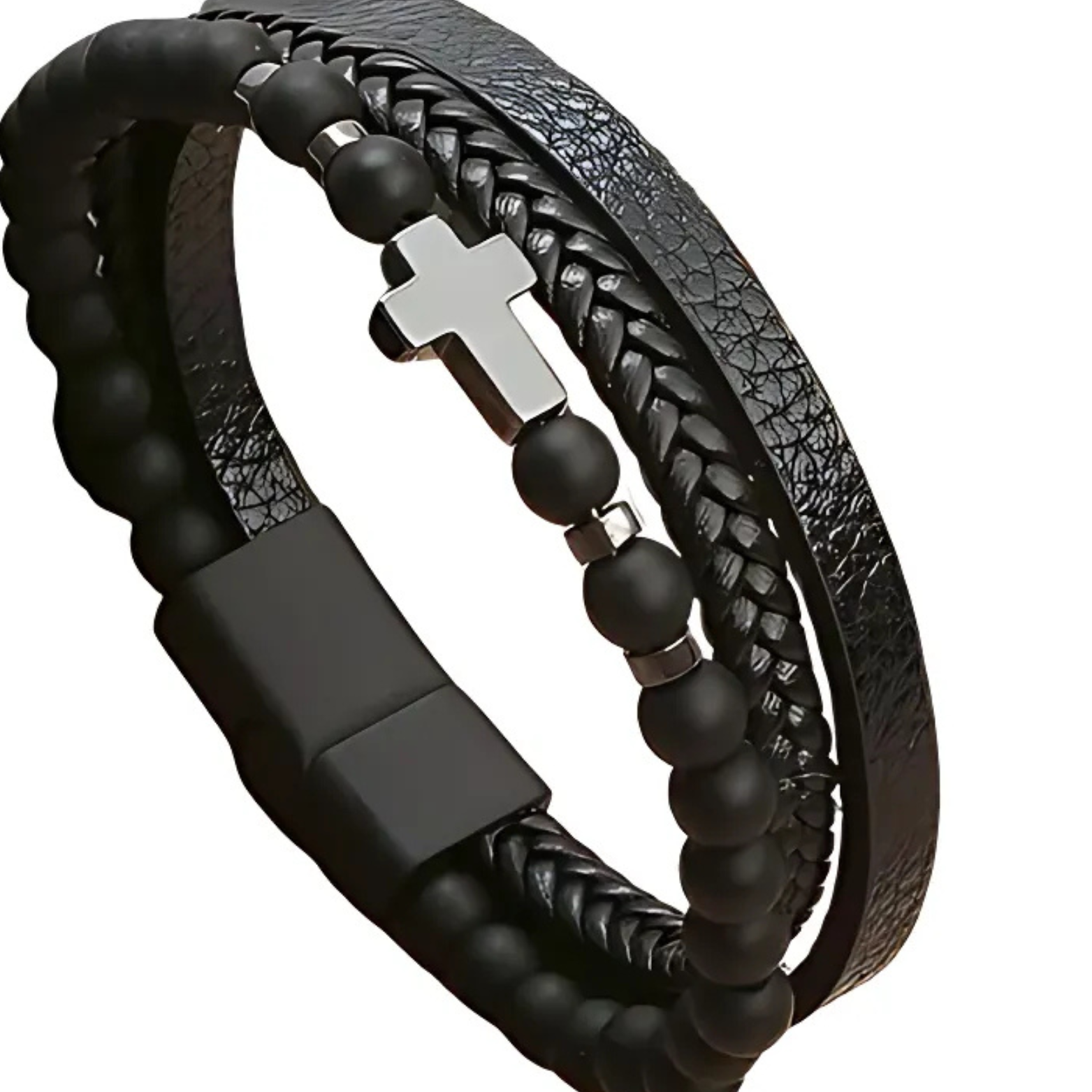 Classic Woven Leather Bracelet – Stylish & Durable – The Crew