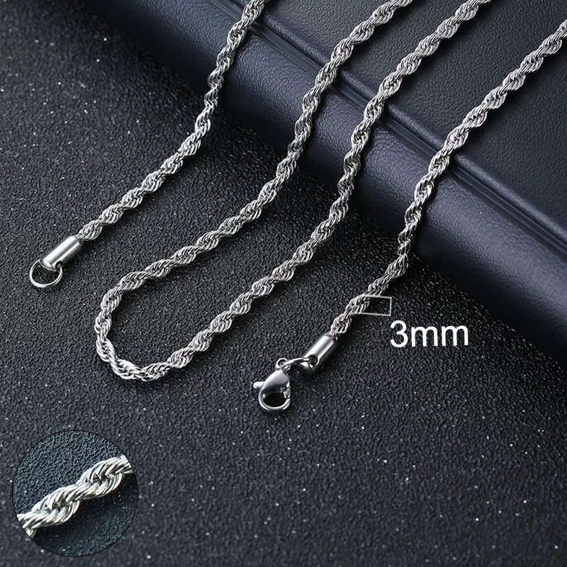 Silver Cuban link chain 3mm style – The Crew